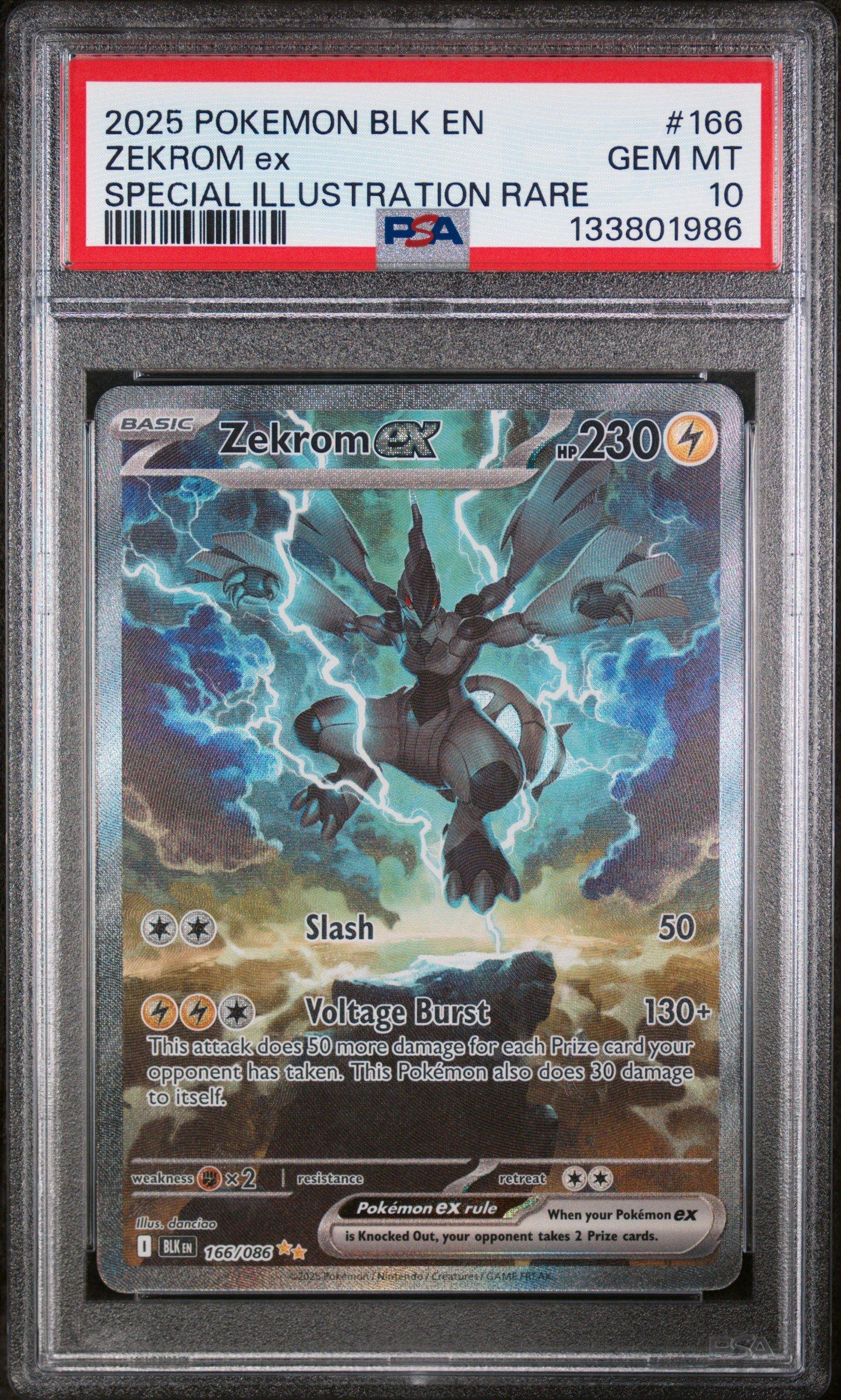 Zekrom Ex 166 PSA 10 Pokemon graded card