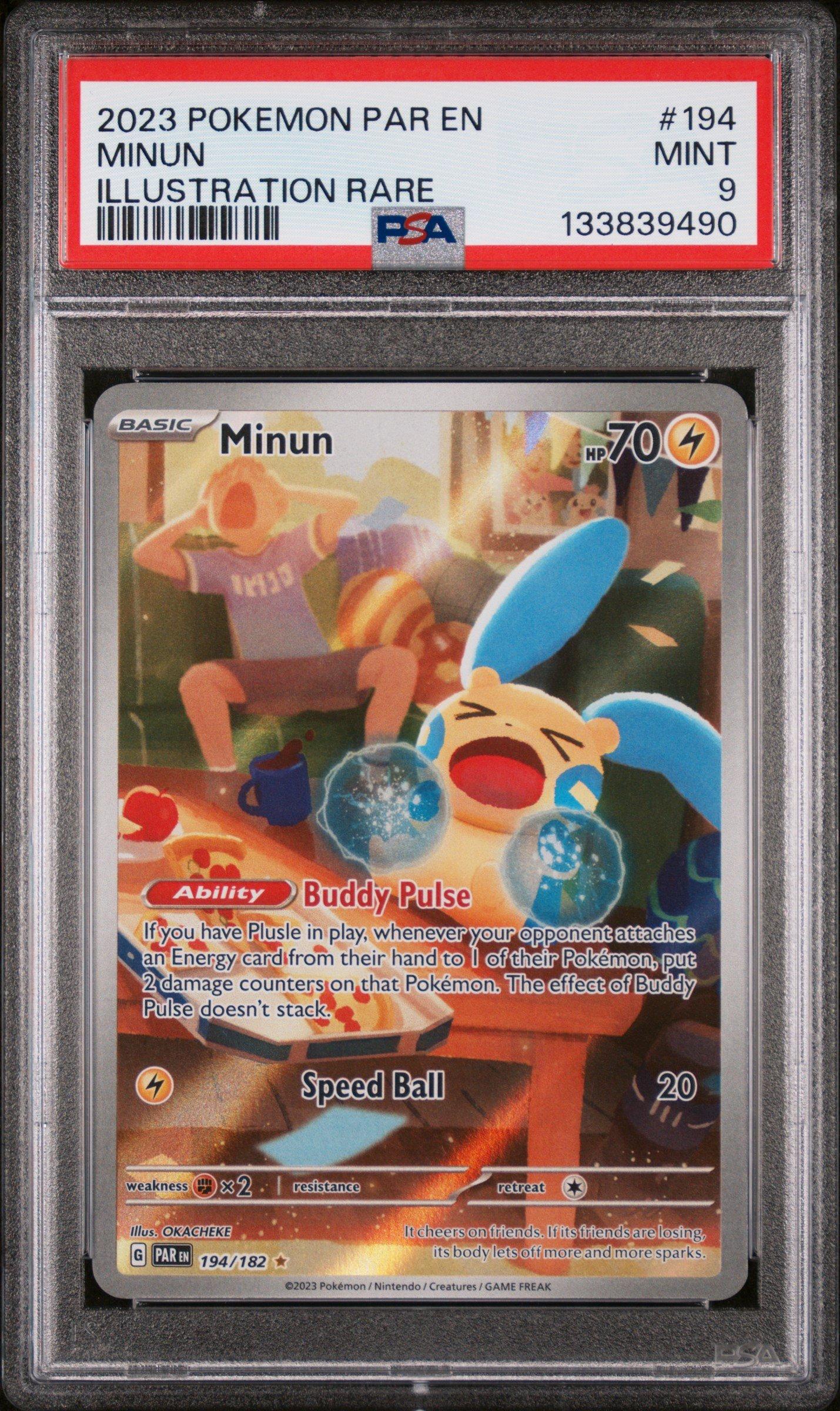 pokemon minun card (37/106) (Stamped) [EX: Emerald] it comes protected in a tamper Minun | Fusion Strike |