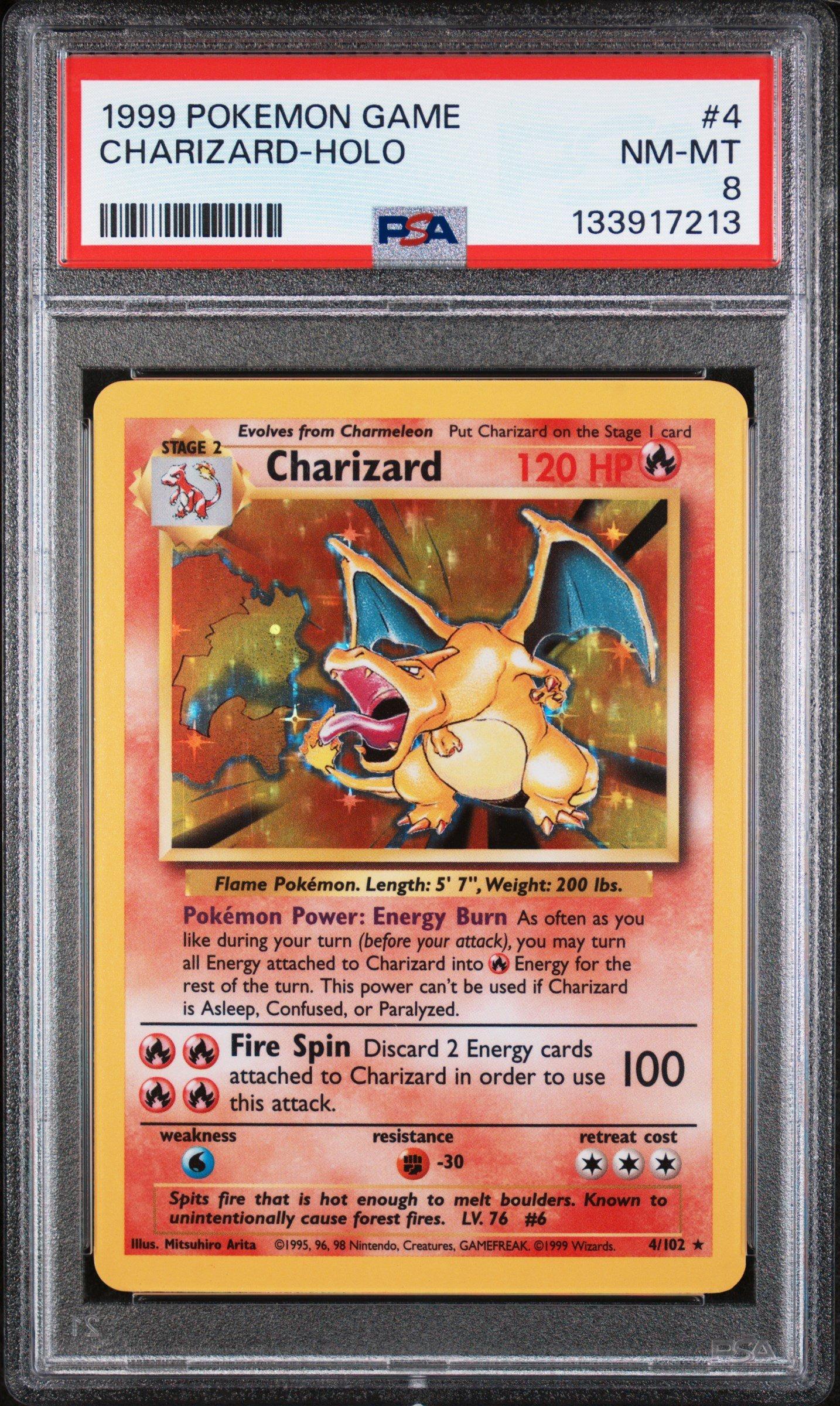 1999 Pokemon Game 4 Charizard-holo PSA 8 Graded Card | GameStop