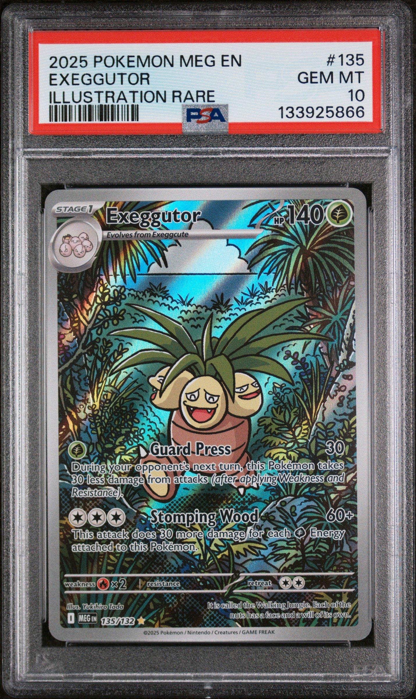 2025 Pokemon Meg En-mega Evolution 135 Exeggutor Illustration Rare