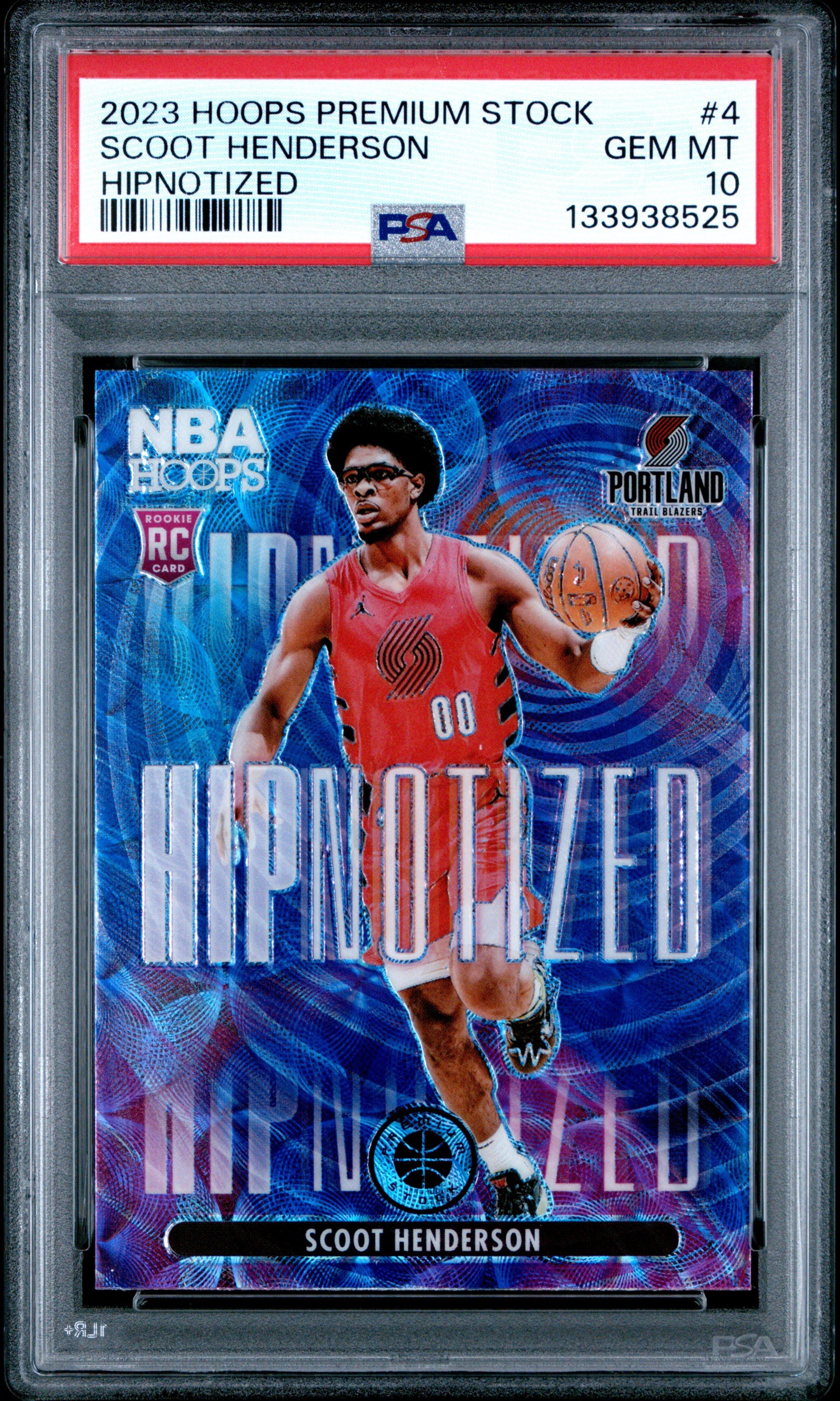 2023 Panini Hoops Premium Stock Hipnotized 4 Scoot Henderson PSA 10