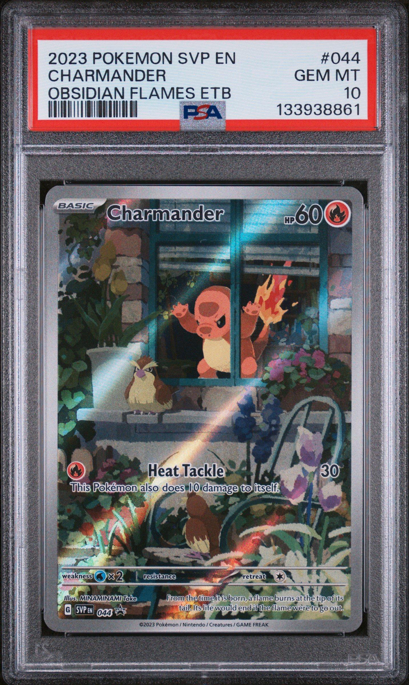 2023 Pokemon Svp En-sv Black Star Promo 044 Charmander Obsidian Flames  Elite Trainer Box PSA 10 Graded Card | GameStop