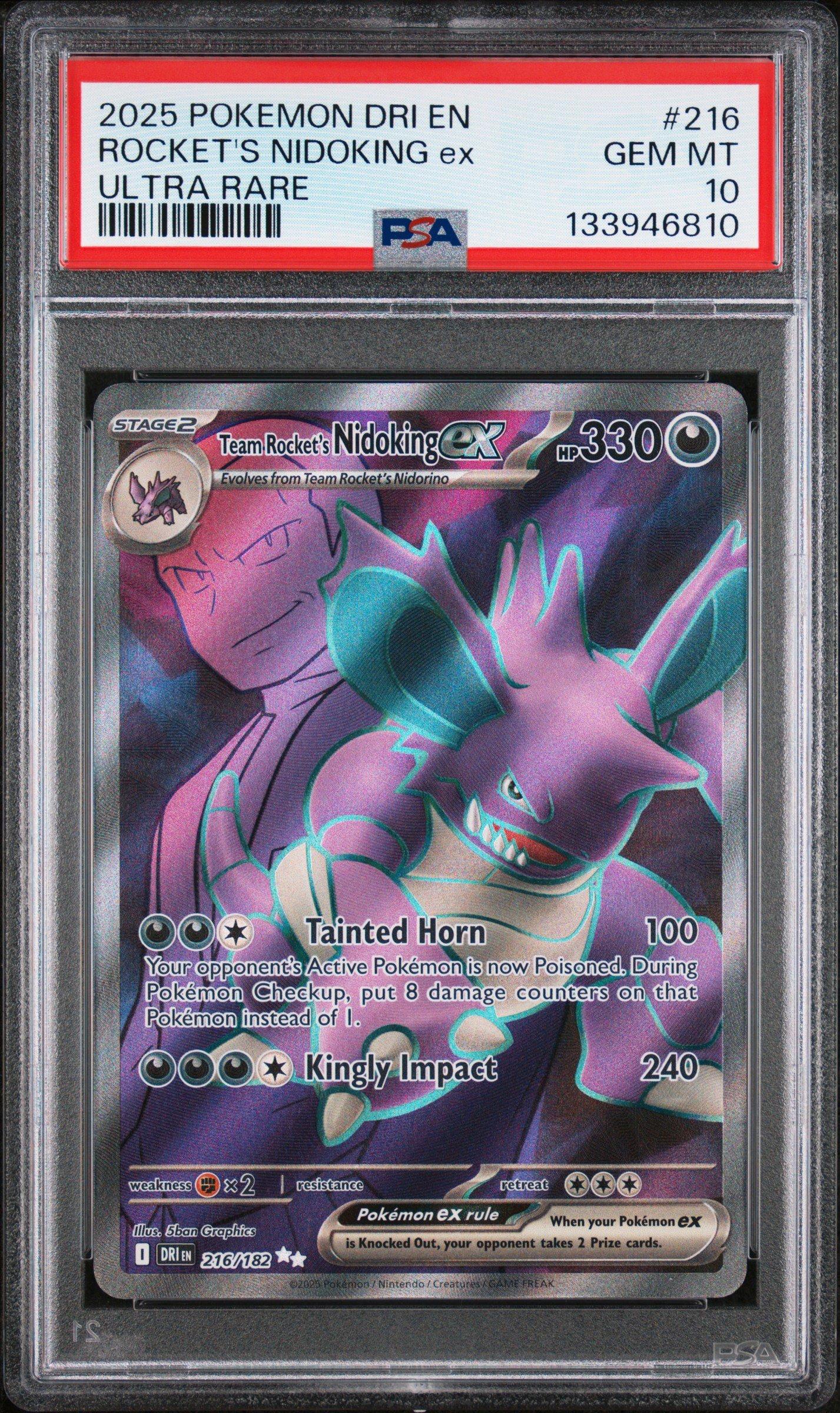 2025 Pokemon Dri En-destined Rivals 216 Team Rocket's Nidoking Ex