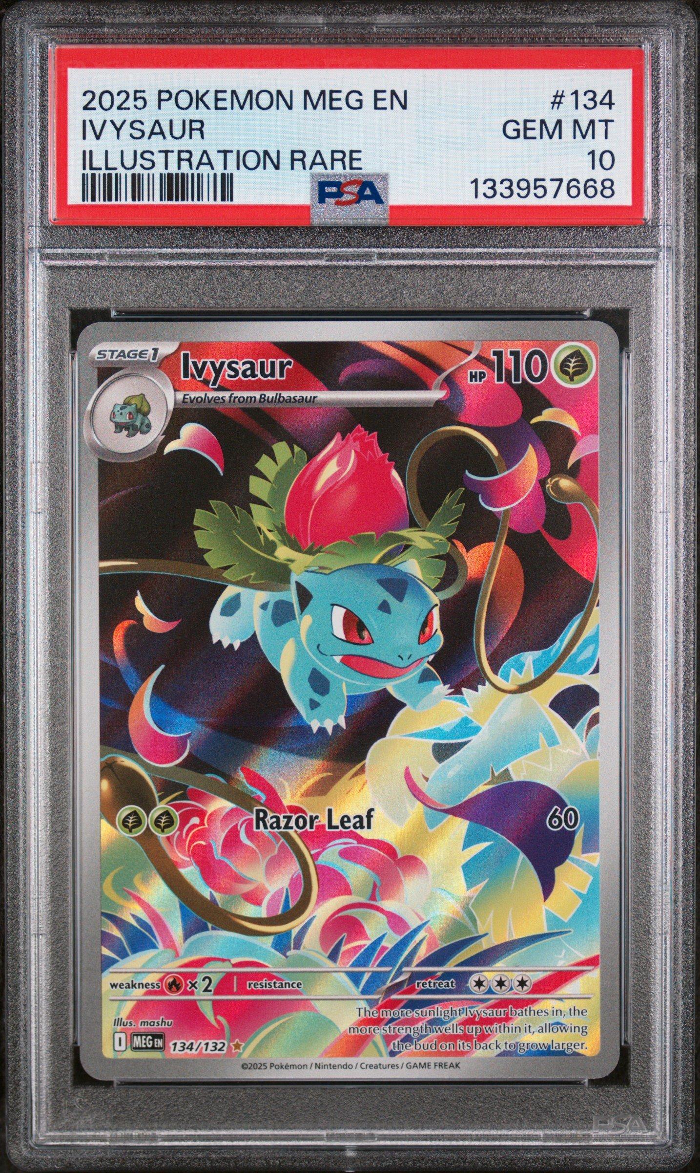 2025 Pokemon Meg En-mega Evolution 134 Ivysaur Illustration Rare