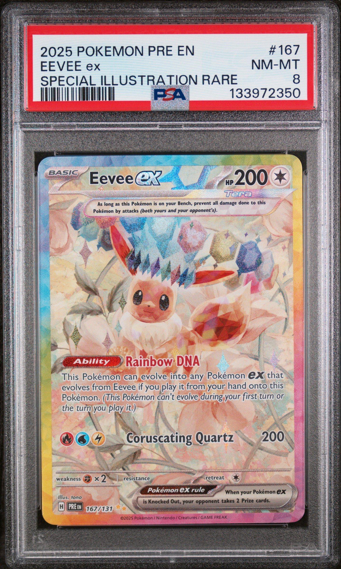2025 Pokemon Pre En-prismatic Evolutions 167 Eevee Ex Special