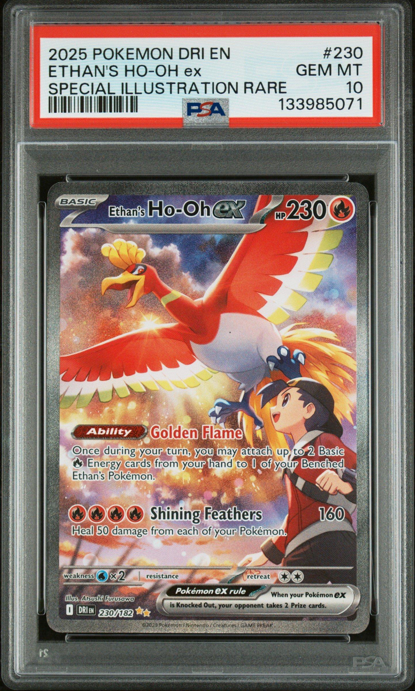 2025 Pokemon Dri En-destined Rivals 230 Ethan's Ho-oh Ex Special