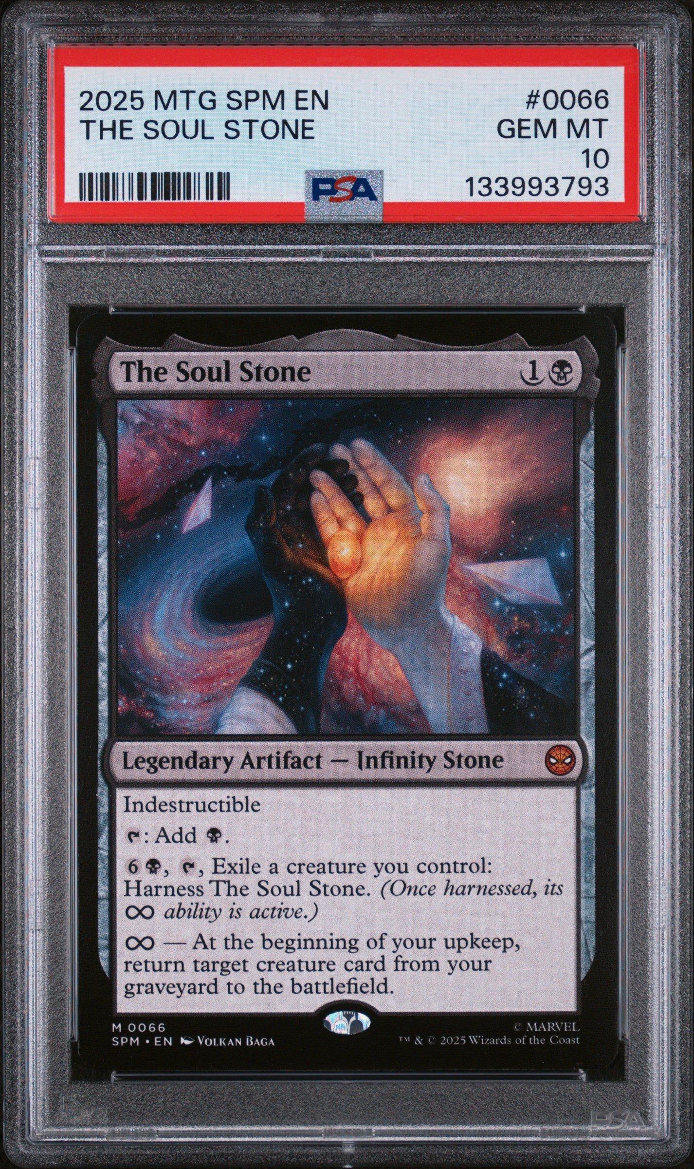 2025 Magic The Gathering Marvel's Spider-man 0066 The Soul Stone PSA