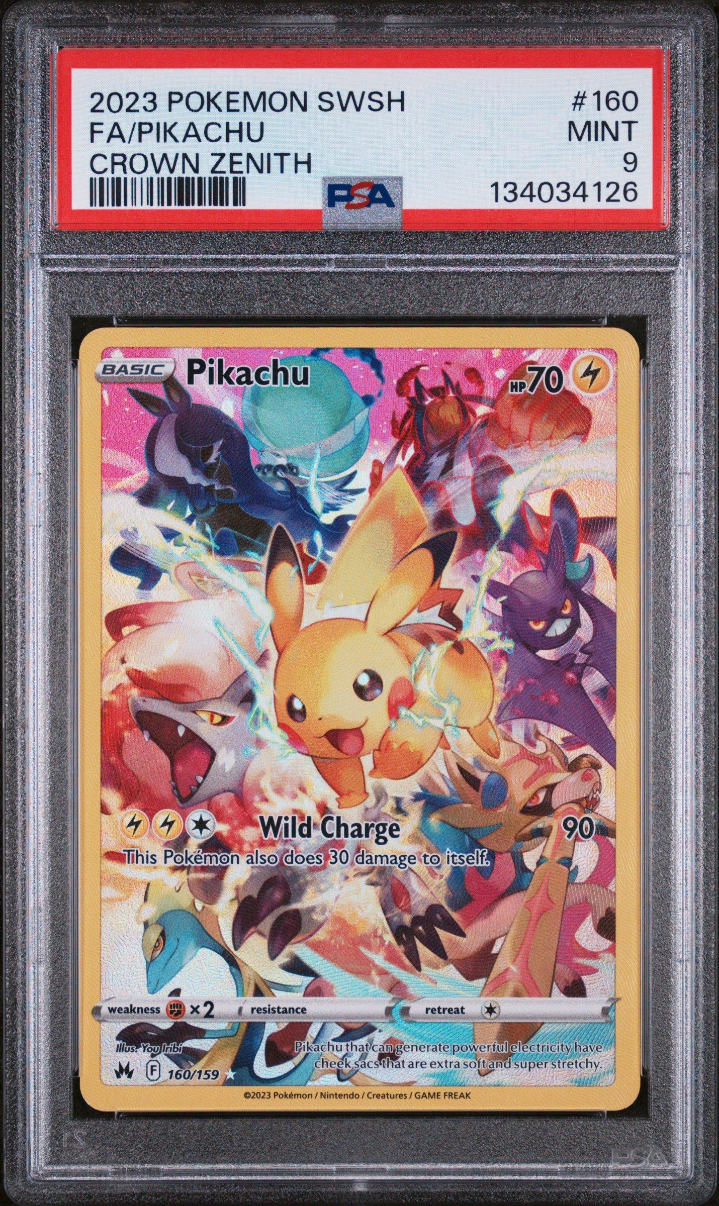 2023 Pokemon Sword And Shield Crown Zenith 160 Full Art/pikachu