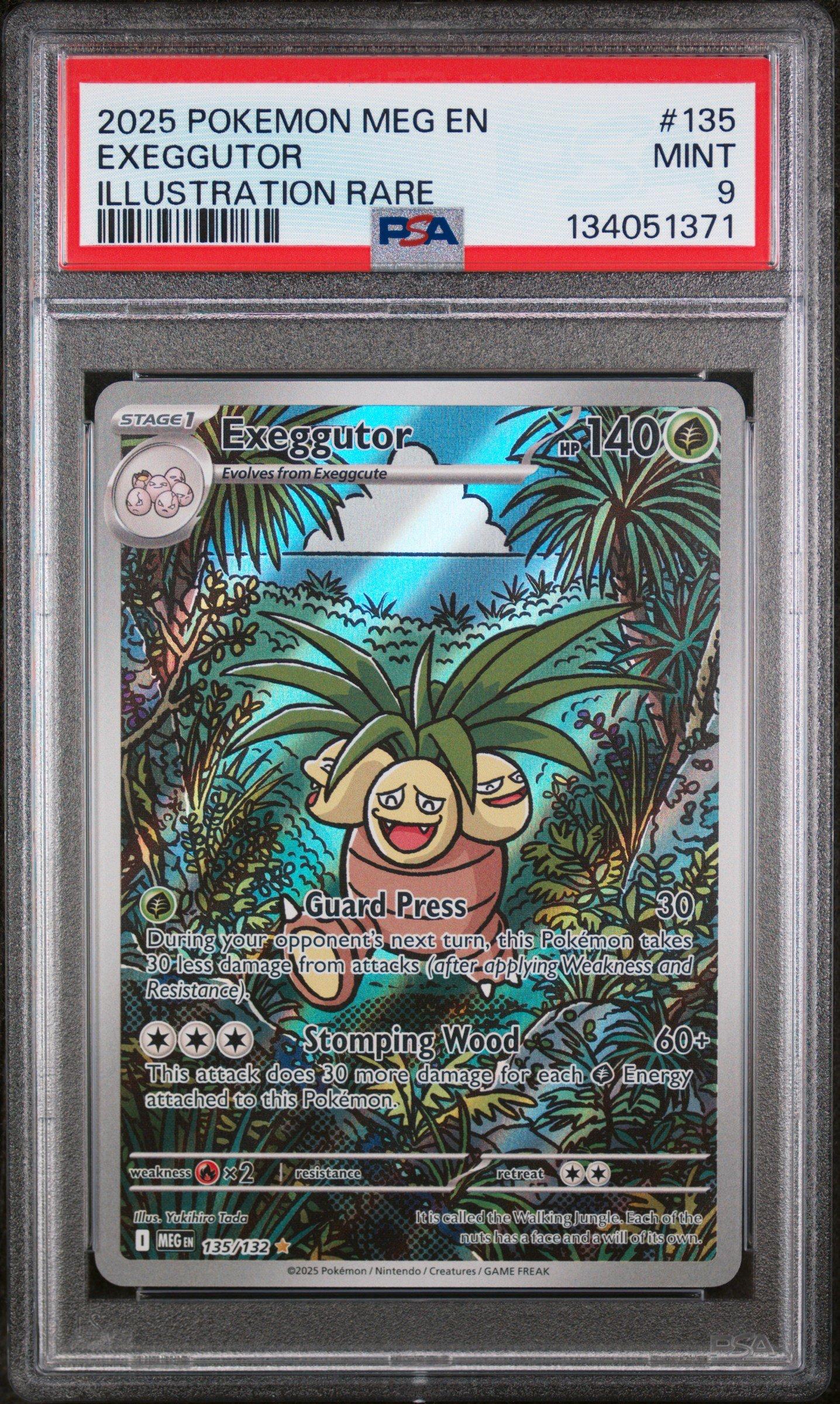2025 Pokemon Meg En-mega Evolution 135 Exeggutor Illustration Rare