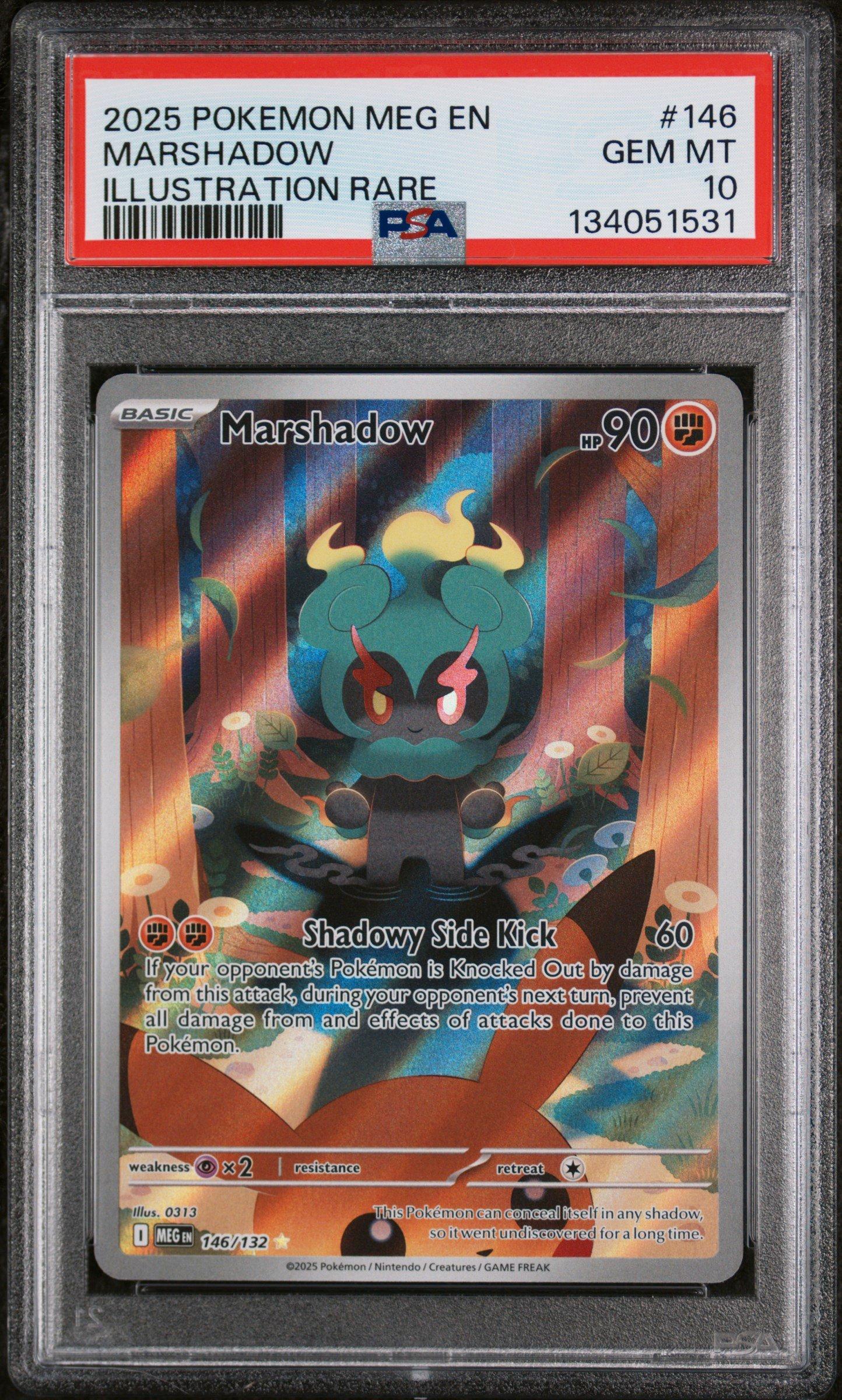 2025 Pokemon Meg En-mega Evolution 146 Marshadow Illustration Rare