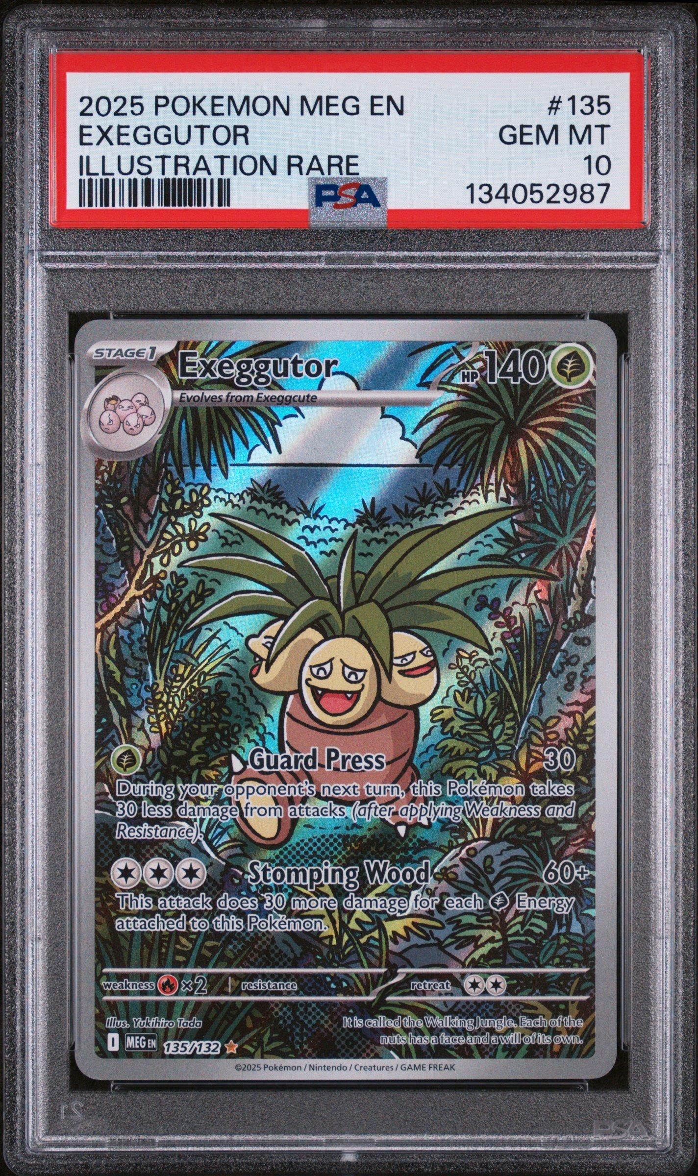 2025 Pokemon Meg En-mega Evolution 135 Exeggutor Illustration Rare