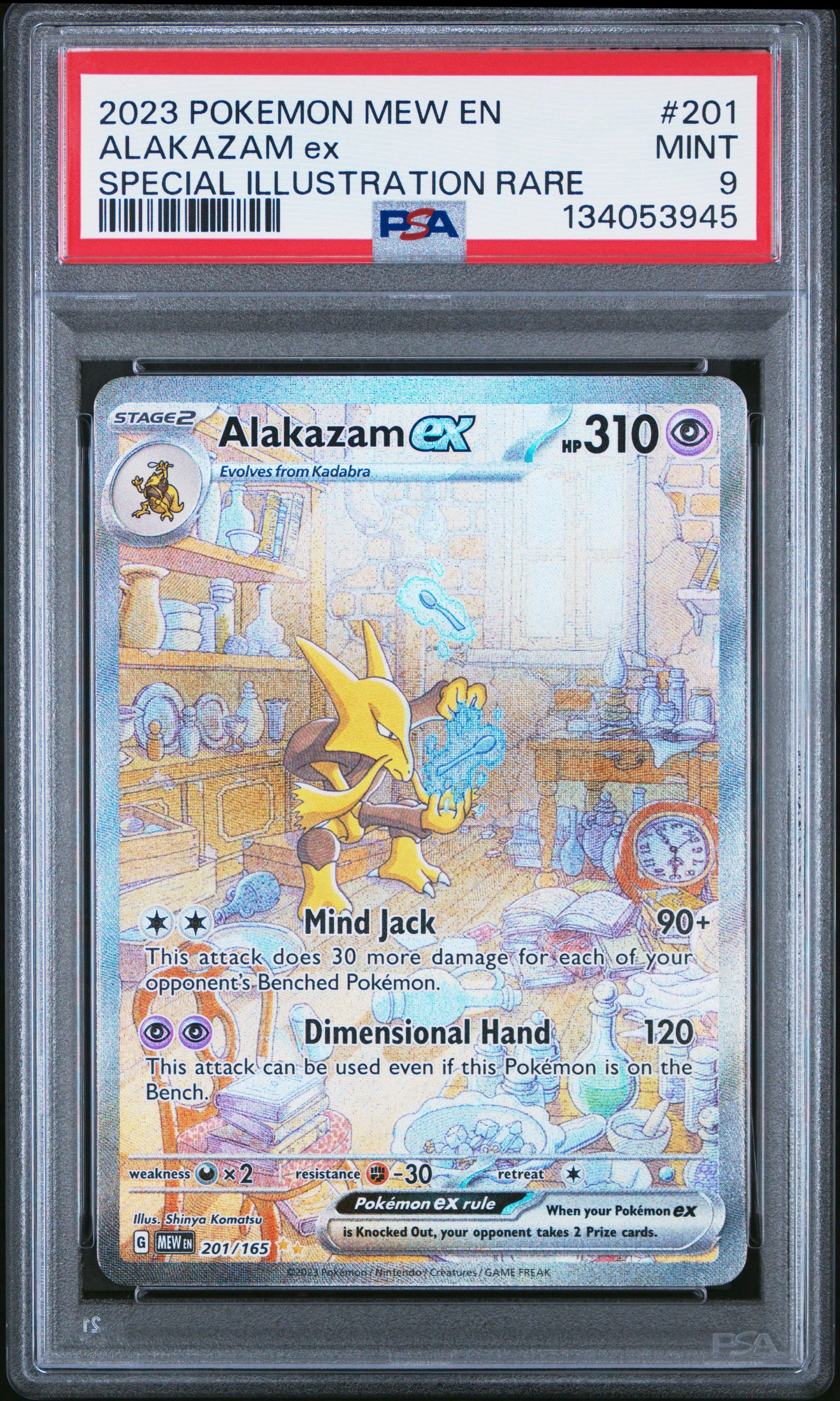 alakazam holographic pokemon card - (1/102) - Base Set Stage 2 Pokemon Graded: Dark Alakazam 1st