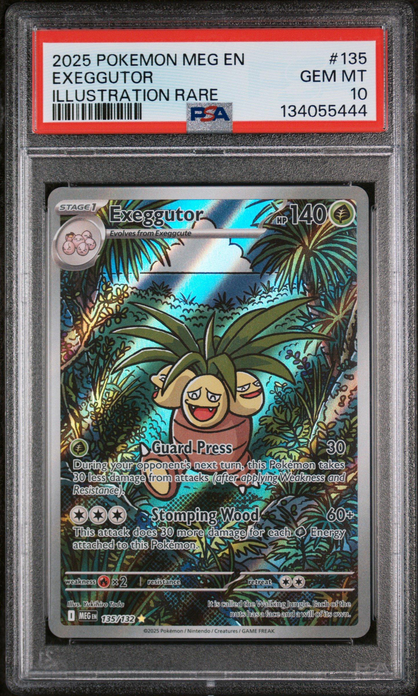 2025 Pokemon Meg En-mega Evolution 135 Exeggutor Illustration Rare
