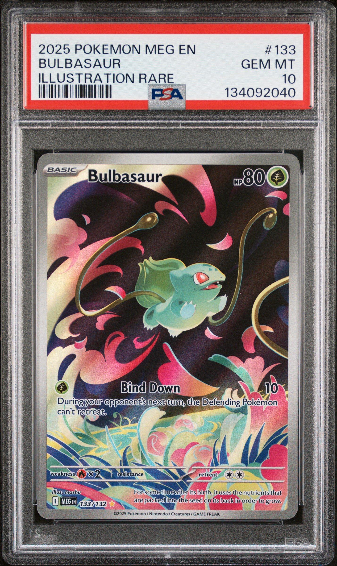 2025 Pokemon Meg En-mega Evolution 133 Bulbasaur Illustration Rare