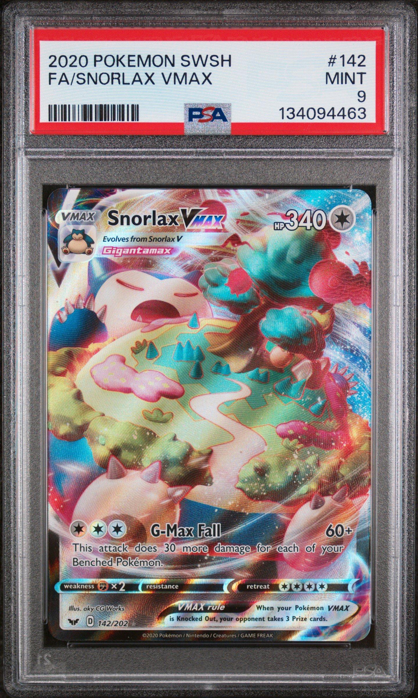 2020 Pokemon Sword & Shield 142 Full Art/snorlax Vmax PSA 9 | GameStop