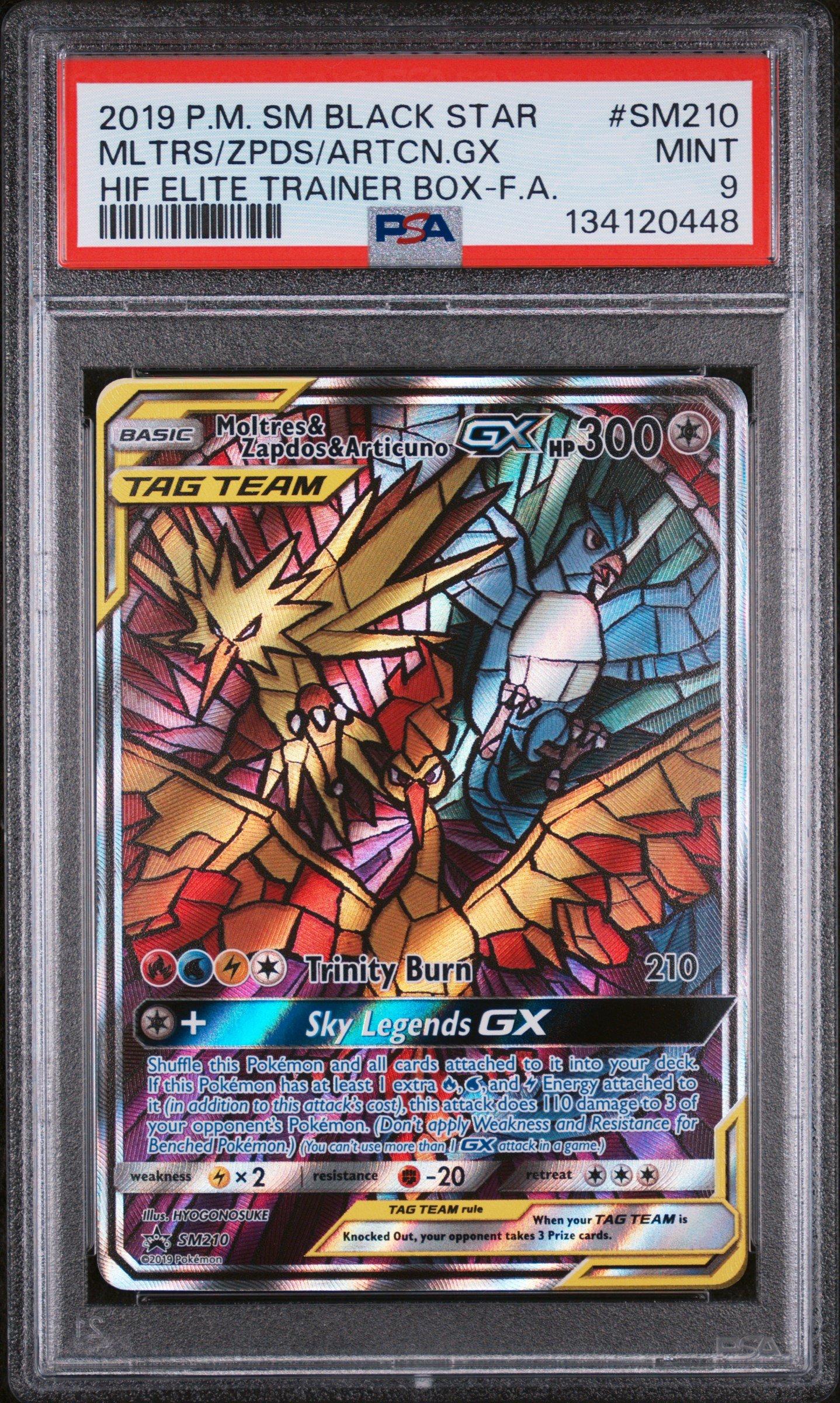 2019 Pokemon Sm Black Star Promo Sm210 Full Art/moltres & Zapdos