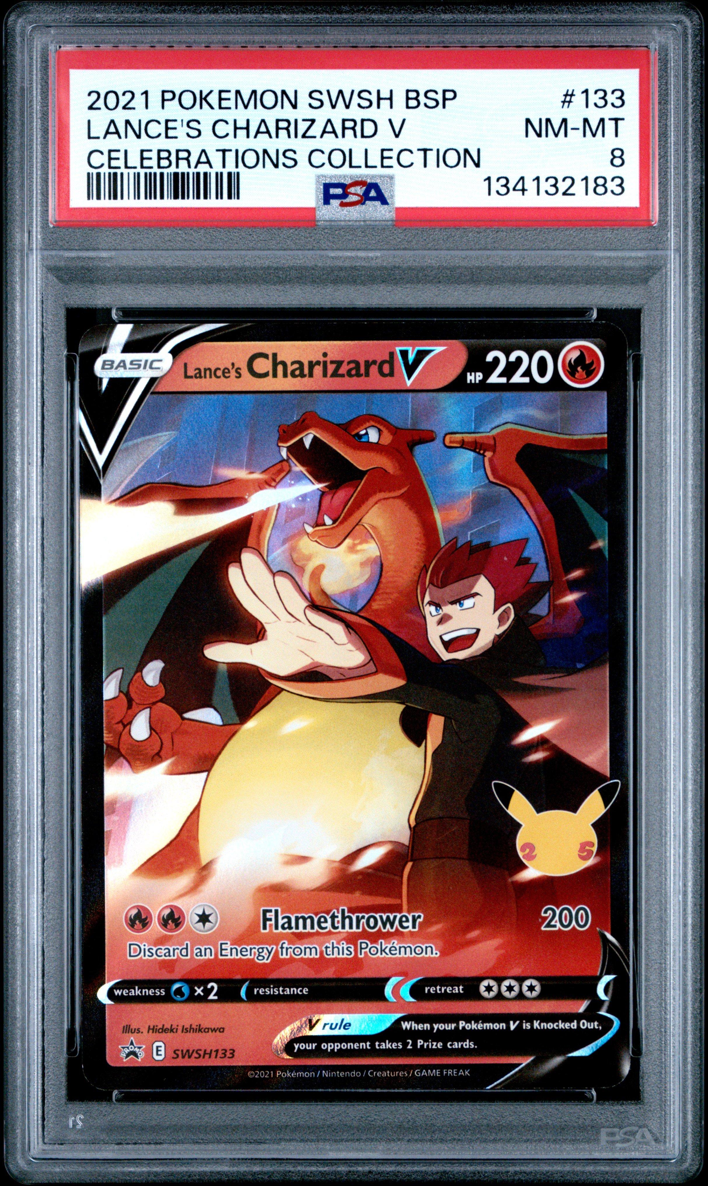 2021 Pokemon Swsh Black Star Promo 133 Lance's Charizard V