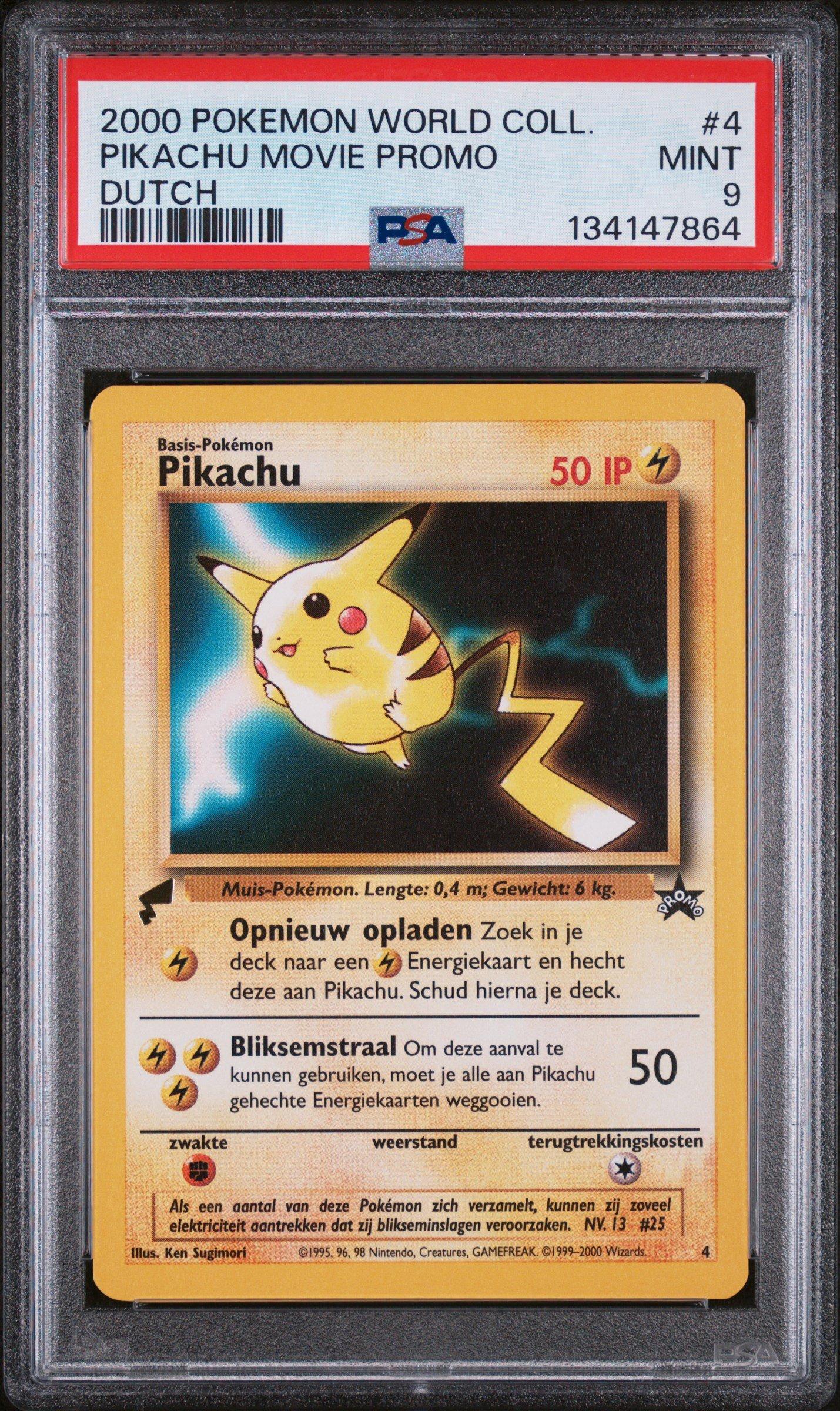 dutch pokemon cards TCG Pikachu 4 World Collection 2000 Promo Gold Tail Card – Boomerang Collectables Pokémon card 'Pikachu with Grey
