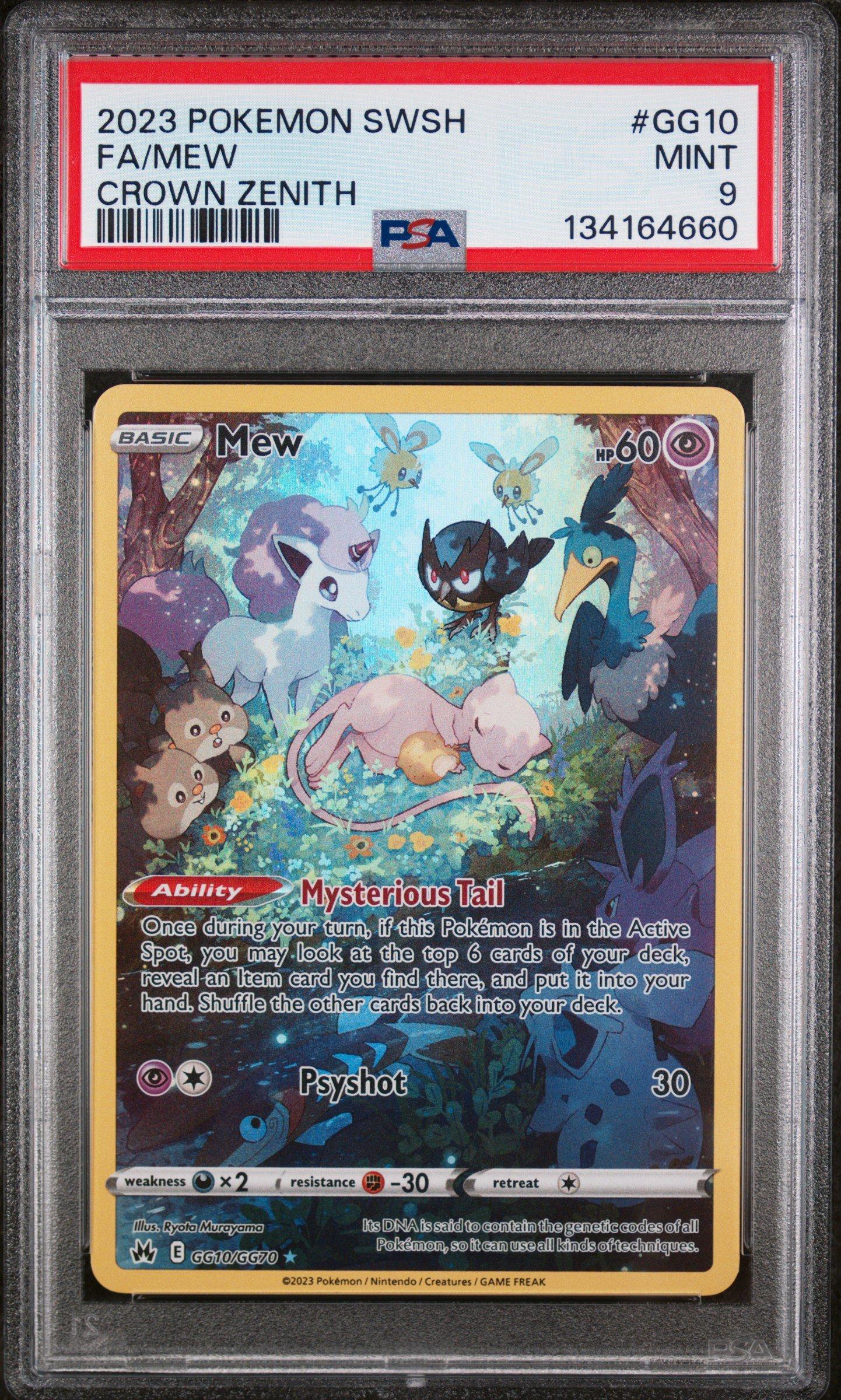 2023 Pokemon Sword And Shield Crown Zenith Gg10 Full Art/mew PSA 9