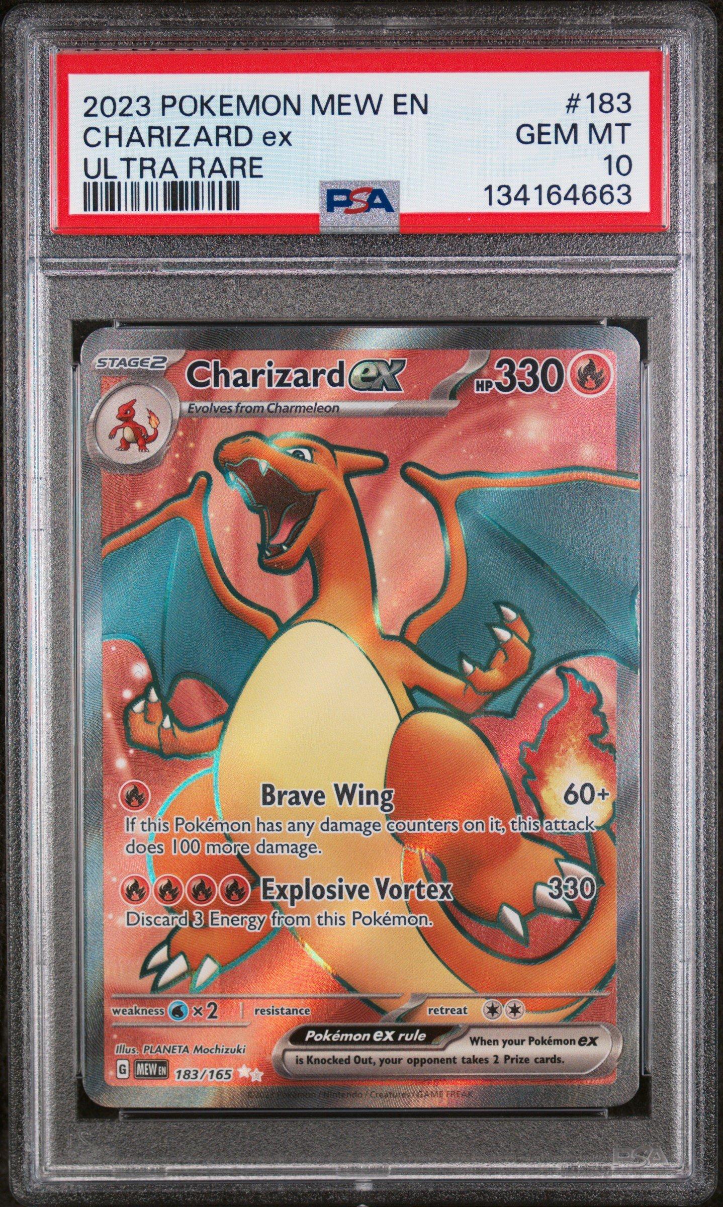 2023 Pokemon Mew En-151 183 Charizard Ex Ultra Rare PSA 10 Graded