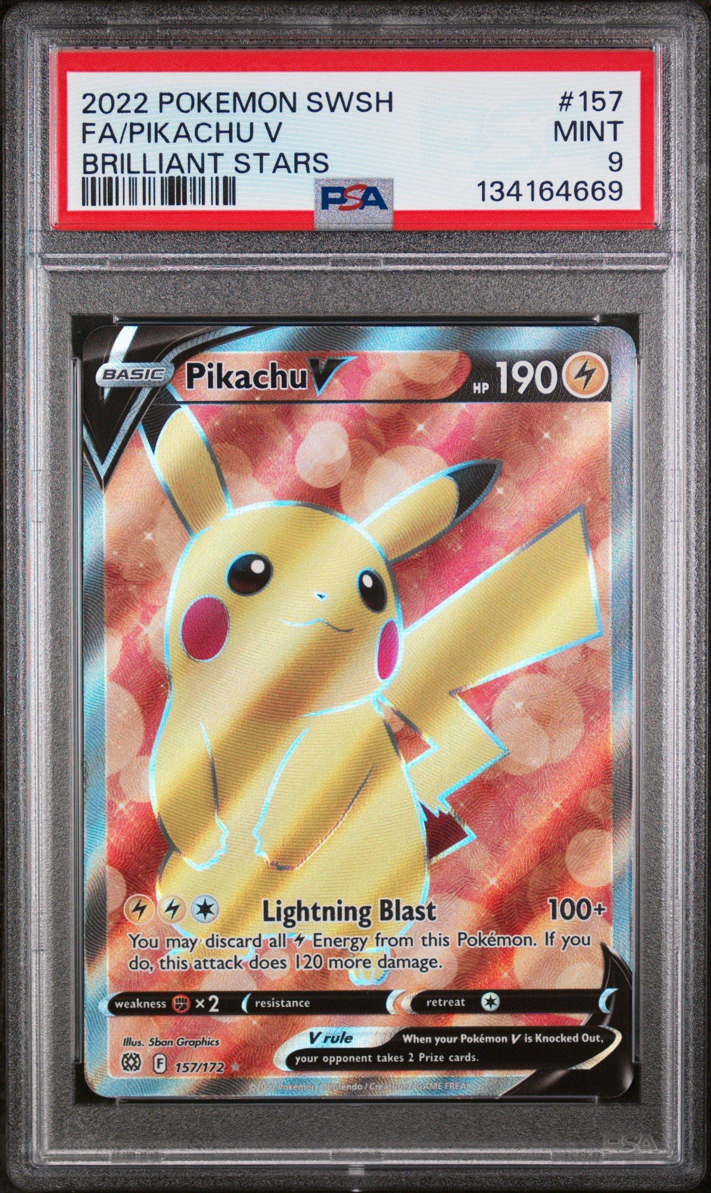 2022 Pokemon Sword & Shield Brilliant Stars 157 Full Art/pikachu V