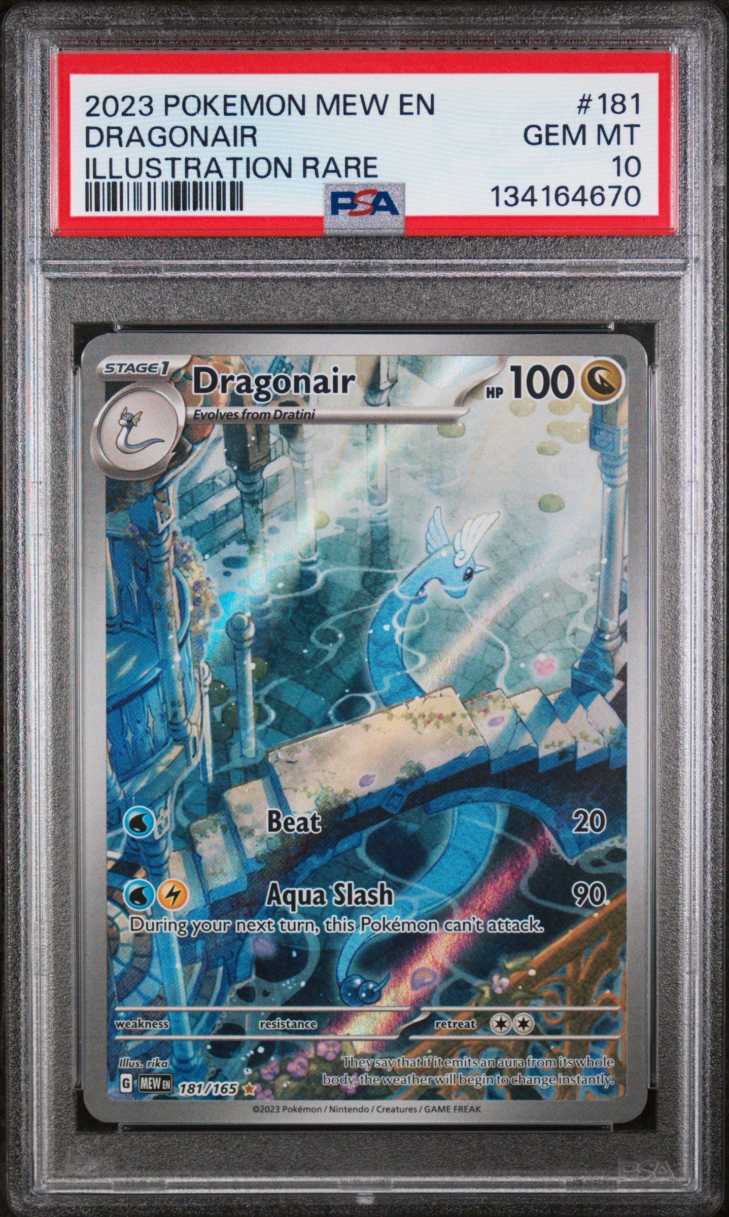 2023 Pokemon Mew En-151 181 Dragonair Illustration Rare PSA 10