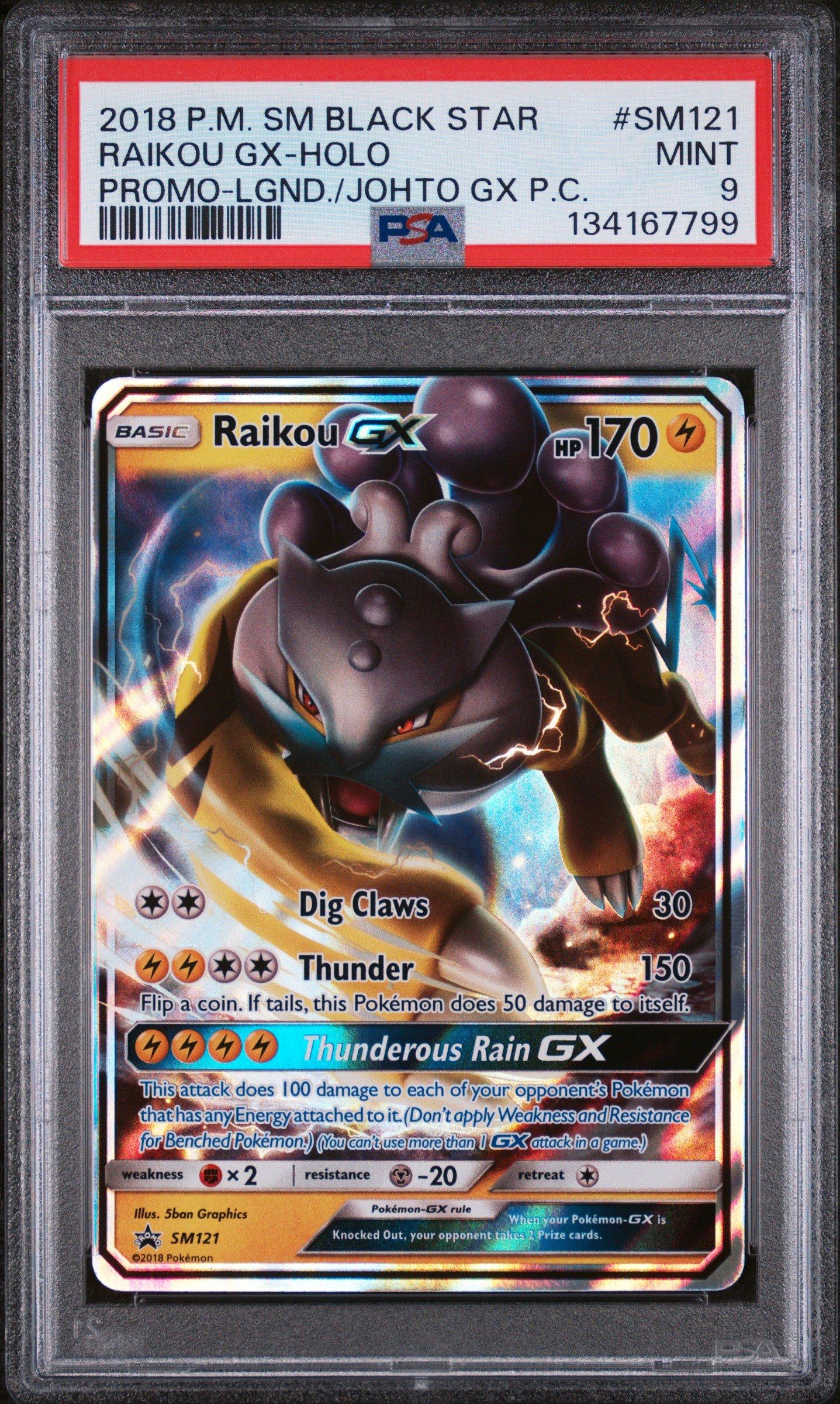 2018 Pokemon Sm Black Star Promo Sm121 Raikou Gx-holo Legends Of