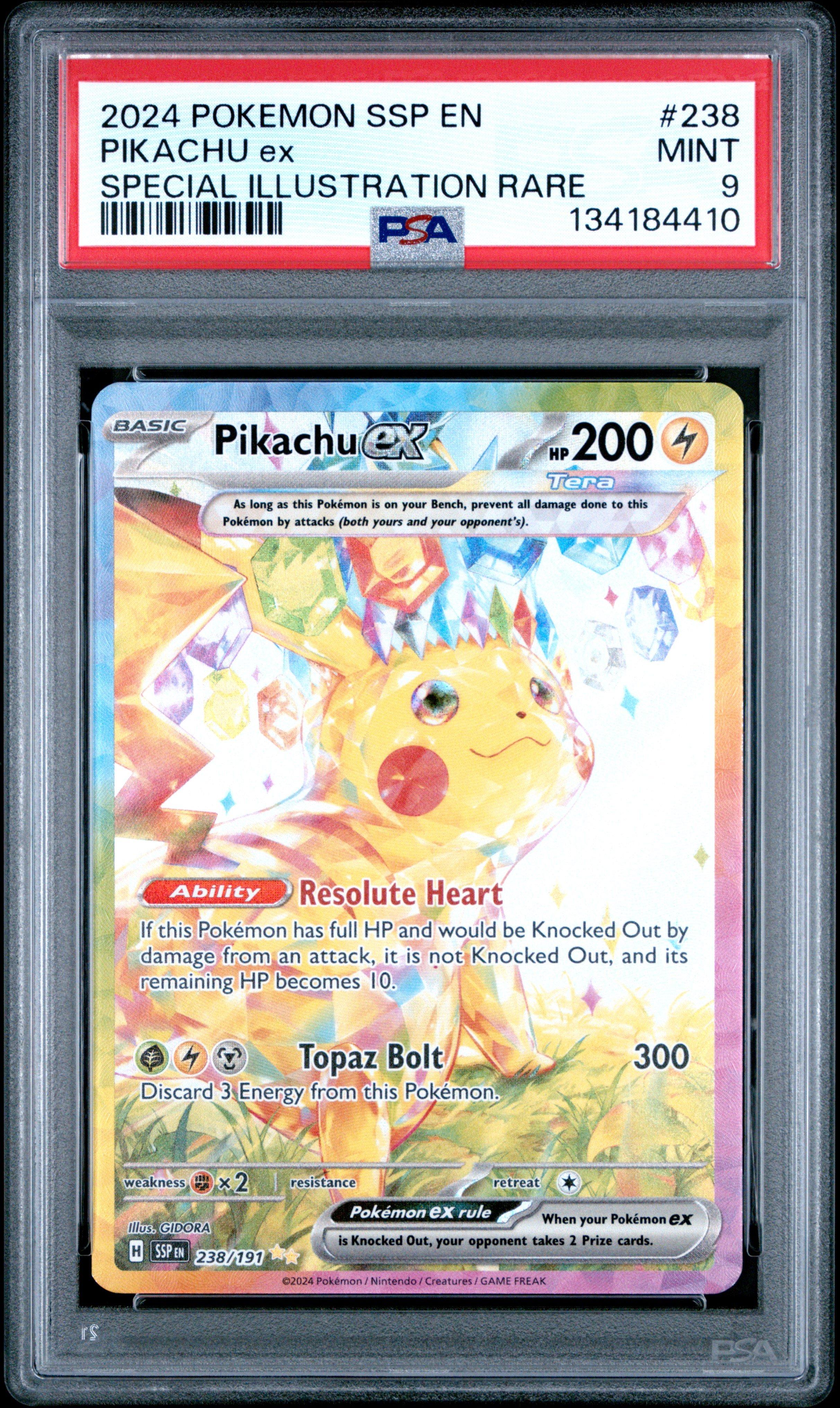 2024 Pokemon Ssp En-surging Sparks 238 Pikachu Ex Special