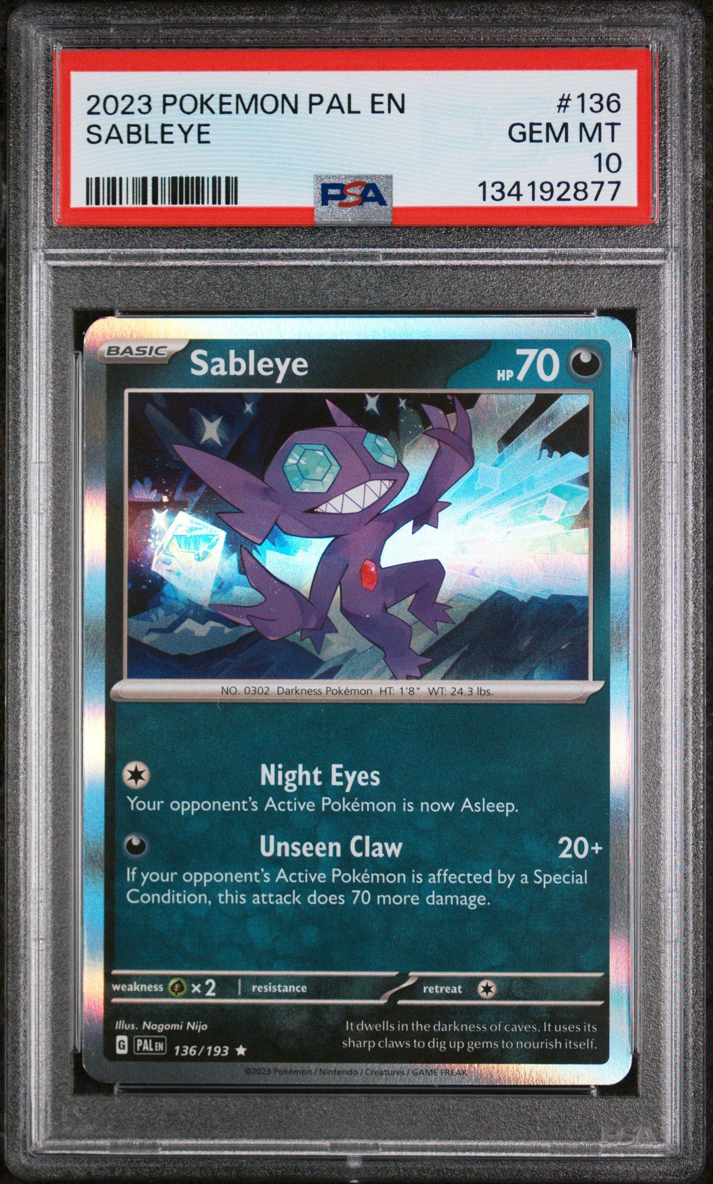 2023 Pokemon Pal En-paldea Evolved 136 Sableye PSA 10
