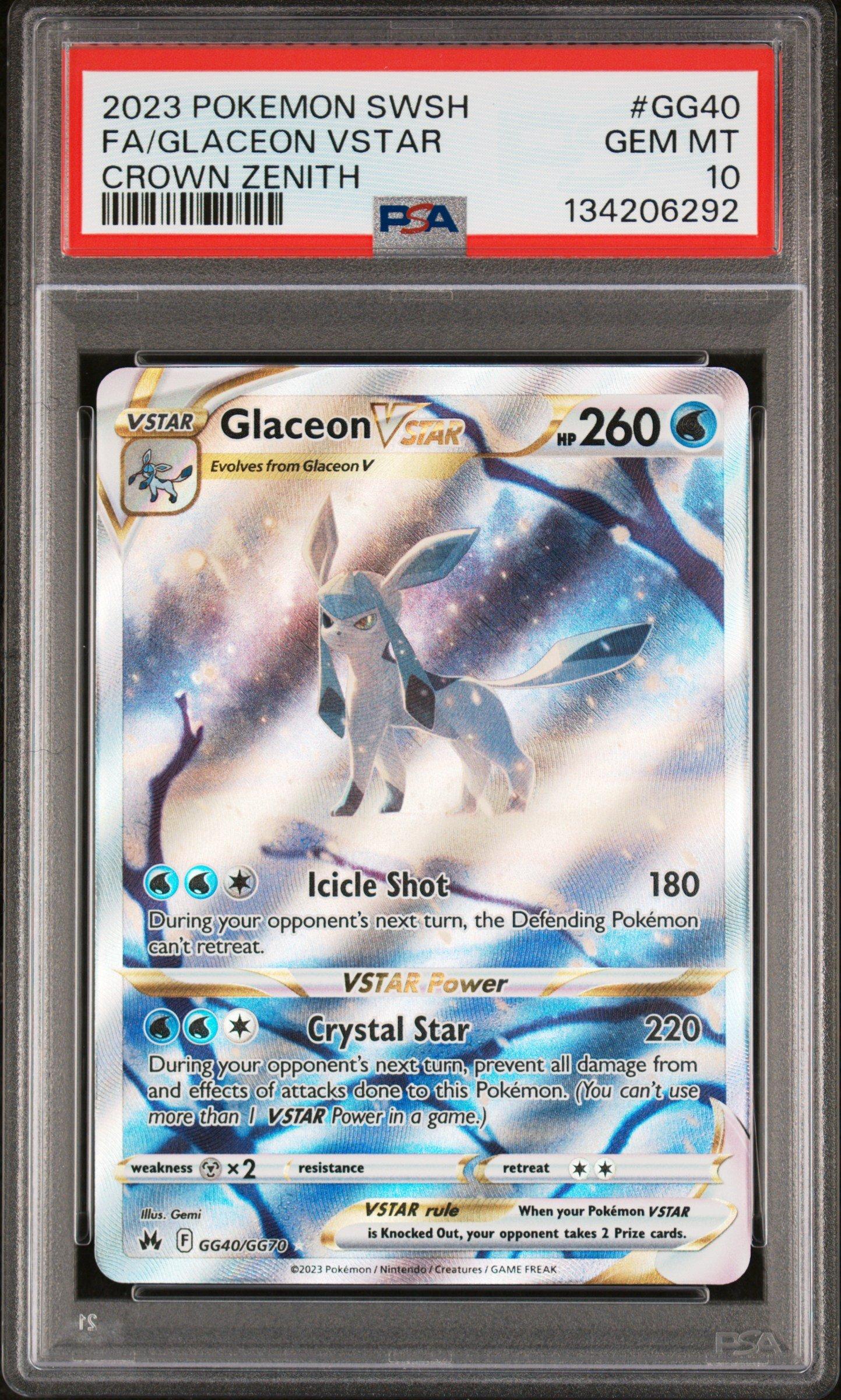2023 ポケモン グラードン PSA 10 ART RARE 2023 Pokemon Sword And Shield Crown Zenith Gg40 Full Art/glaceon