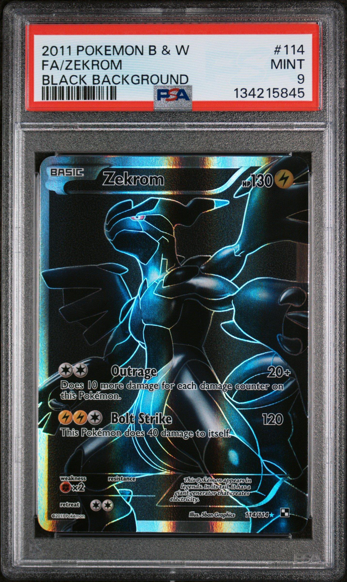 zekrom pokemon card 2011 114/114 - ACE 9 - Black & White - style setup or your main portfolio Pokemon 2011 Zekrom EX Battle