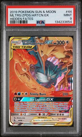 2019 Pokemon Sun & Moon Hidden Fates 44 Moltres & Zapdos