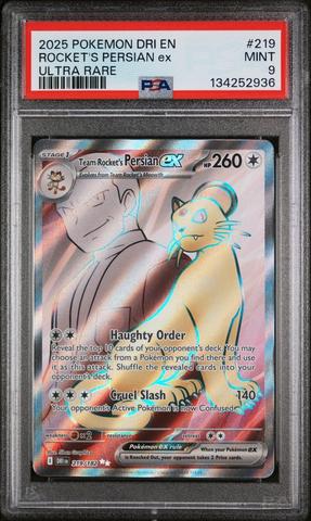 2025 Pokemon Dri En-destined Rivals 219 Team Rocket's Persian Ex