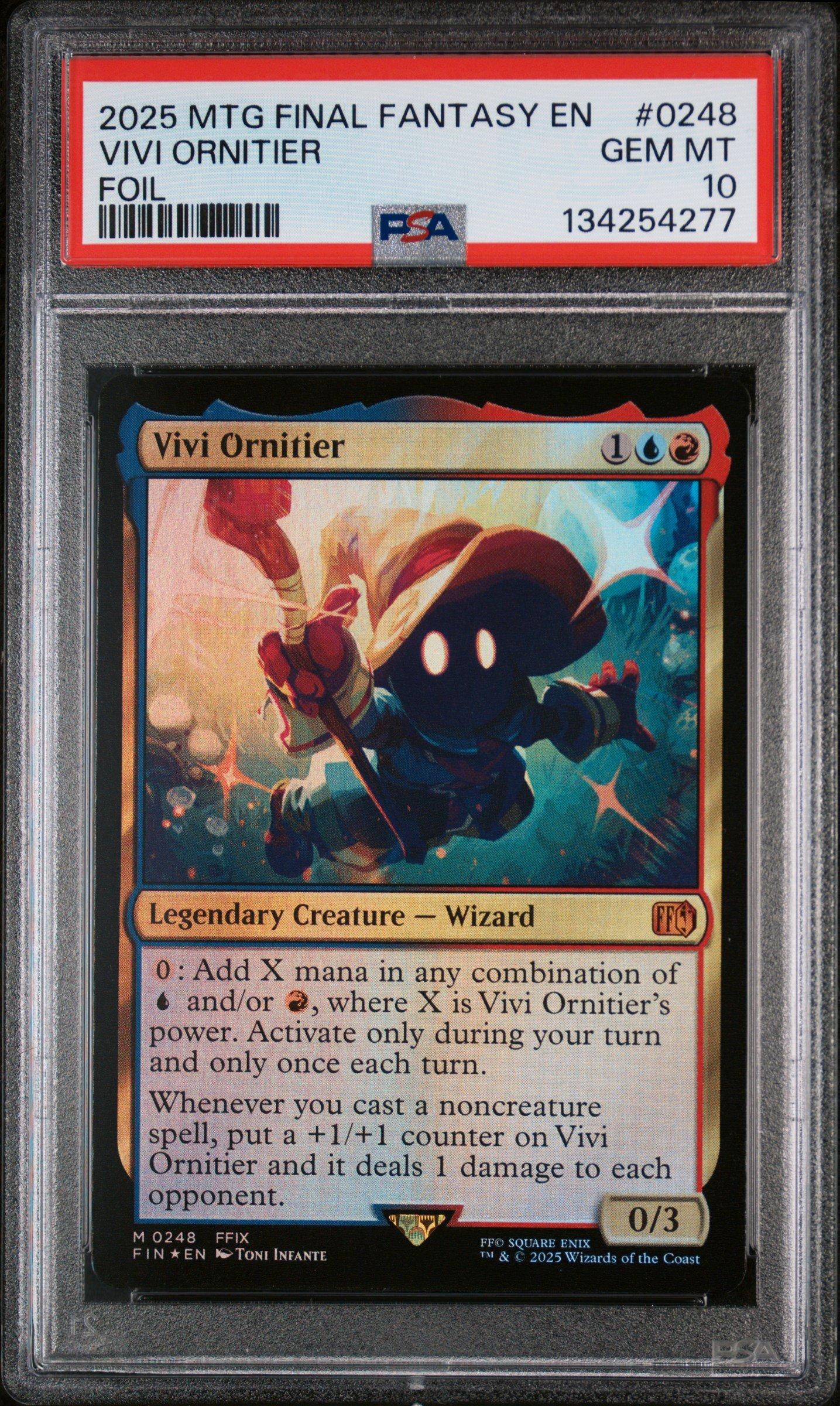 2025 Magic The Gathering Final Fantasy 0248 Vivi Ornitier Foil PSA