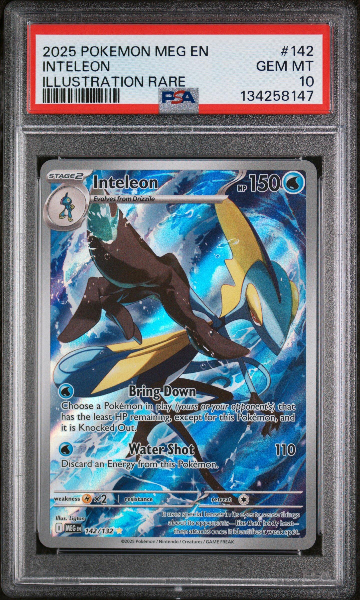 2025 Pokemon Meg En-mega Evolution 142 Inteleon Illustration Rare