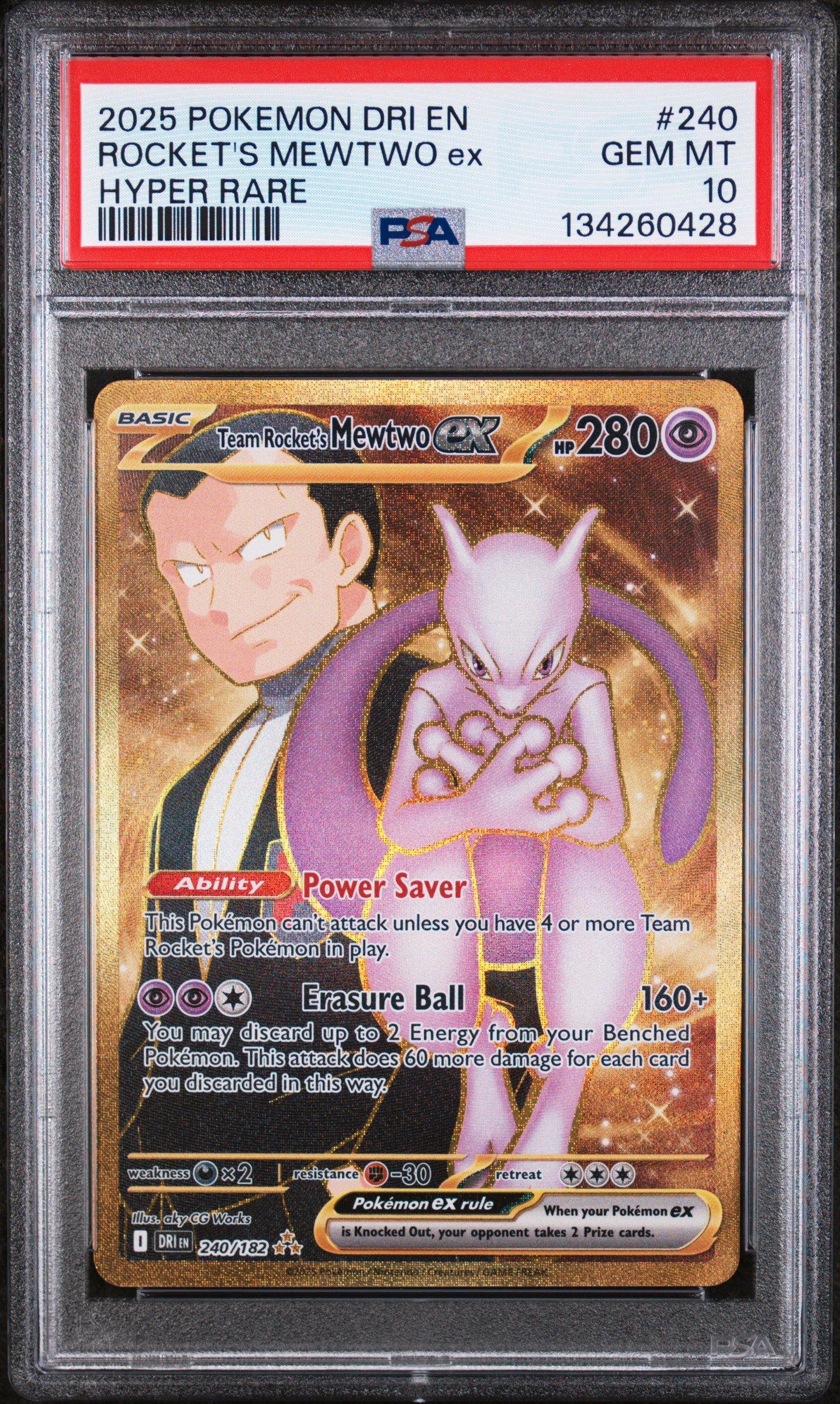 2025 Pokemon Dri En-destined Rivals 240 Team Rocket's Mewtwo Ex