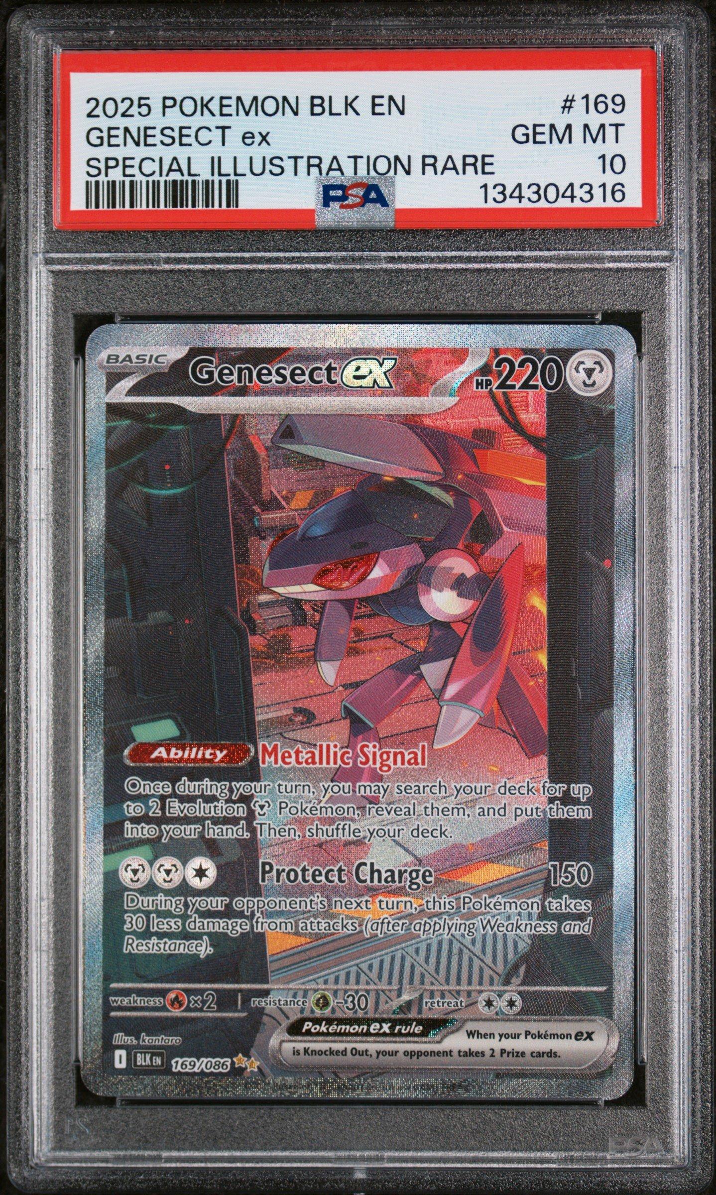 2025 Pokemon Blk En-black Bolt 169 Genesect Ex Special