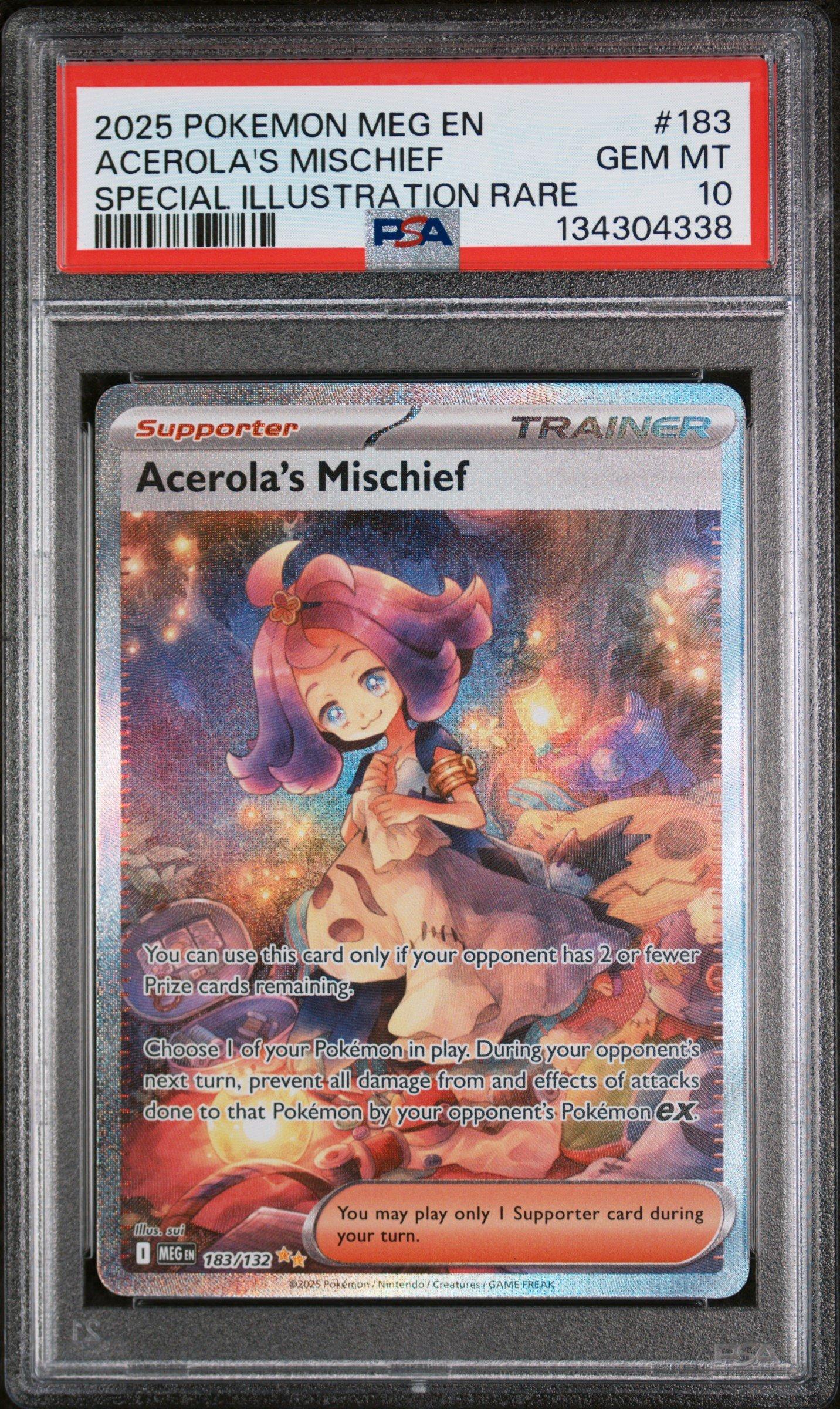 2025 Pokemon Meg En-mega Evolution 183 Acerola's Mischief Special