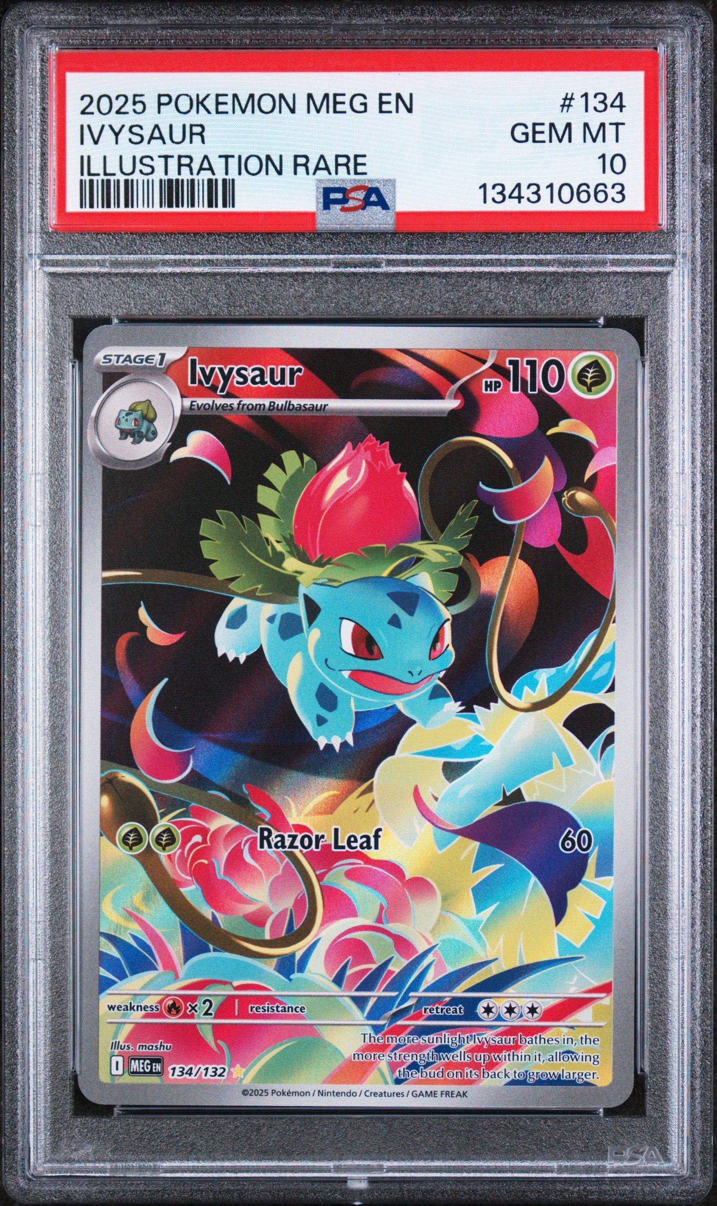 2025 Pokemon Meg En-mega Evolution 134 Ivysaur Illustration Rare