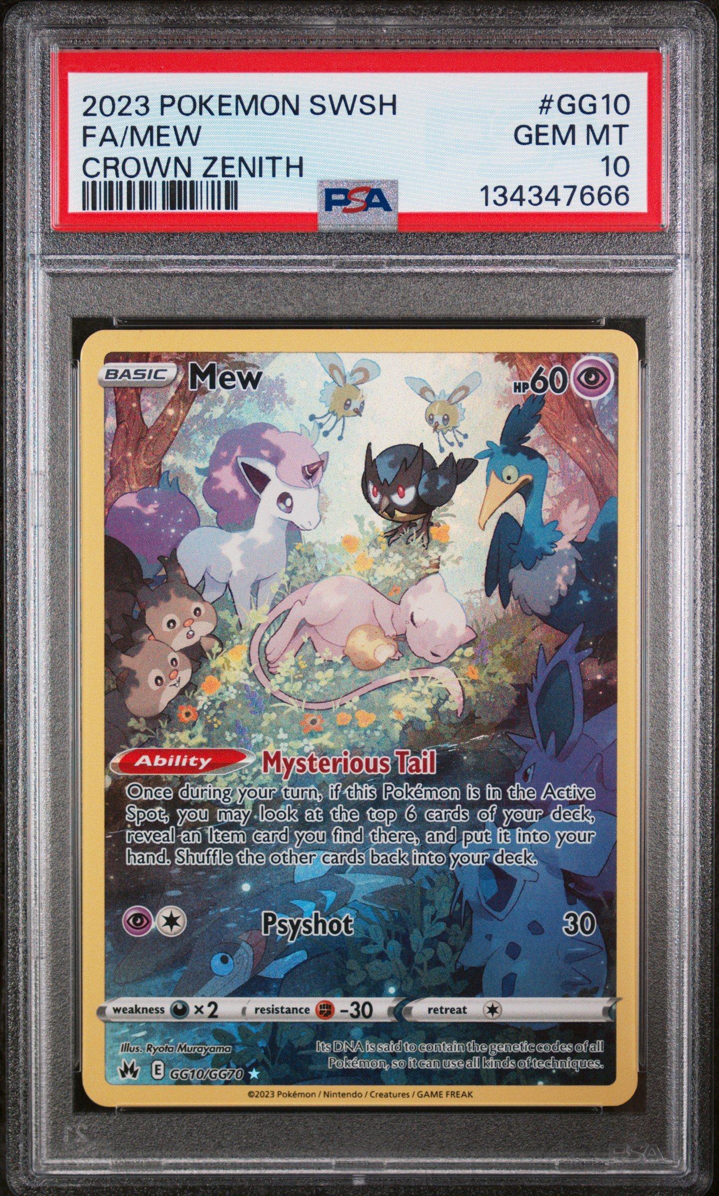 2023 Pokemon Sword And Shield Crown Zenith Gg10 Full Art/mew PSA