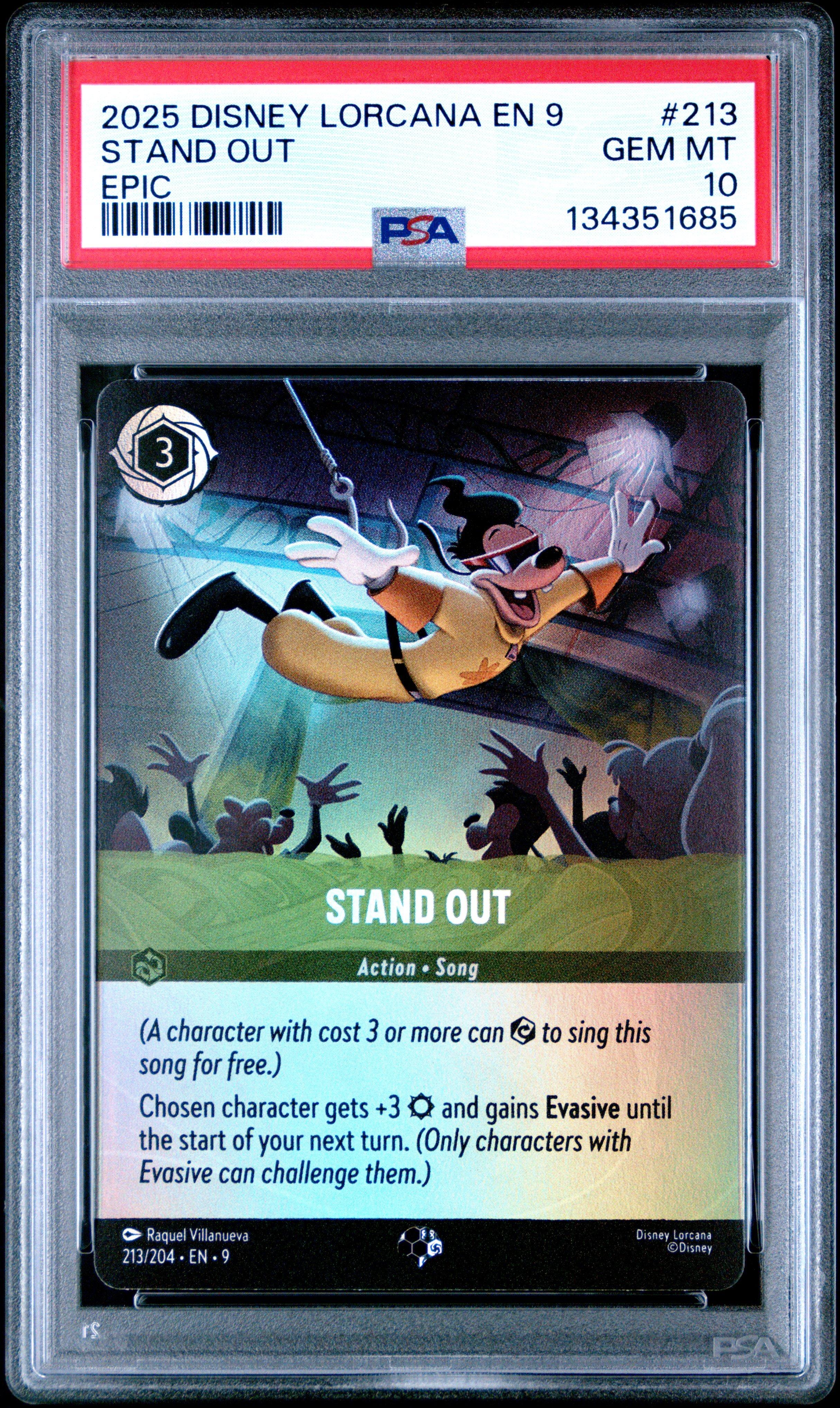 2025 Disney Lorcana En 9-fabled 213 Stand Out Epic PSA 10