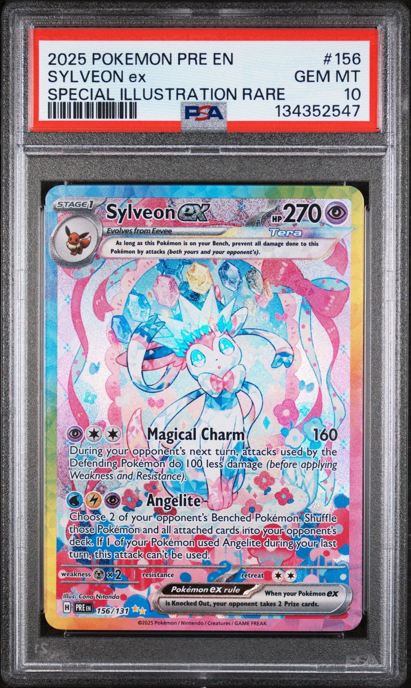 2025 Pokemon Pre En-prismatic Evolutions 156 Sylveon Ex Special