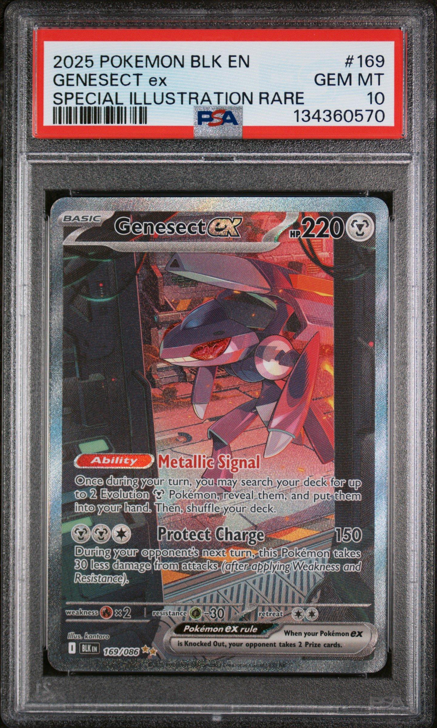 2025 Pokemon Blk En-black Bolt 169 Genesect Ex Special