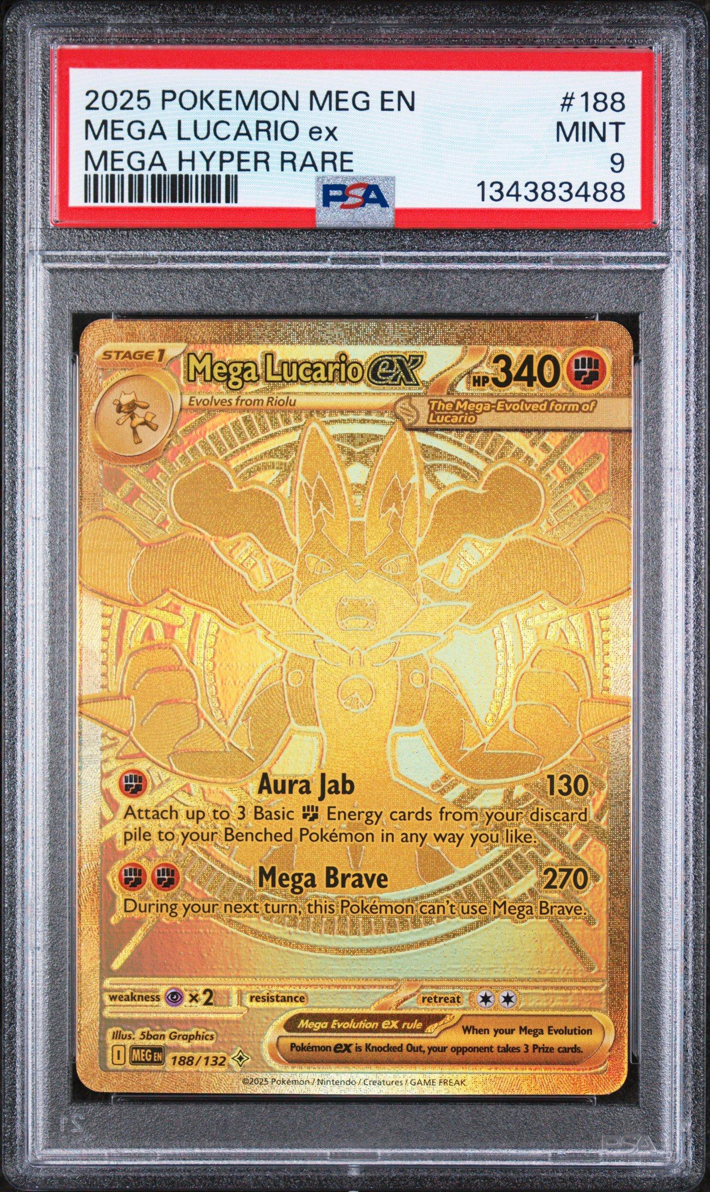 2025 Pokemon Meg En-mega Evolution 188 Mega Lucario Ex Mega Hyper