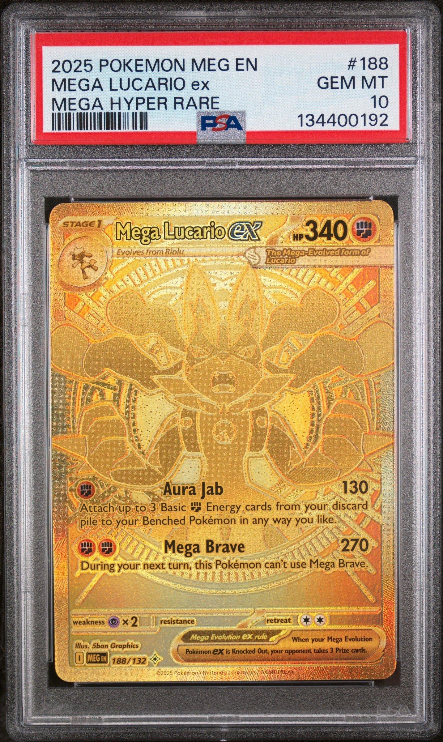 2025 Pokemon Meg En-mega Evolution 188 Mega Lucario Ex Mega Hyper