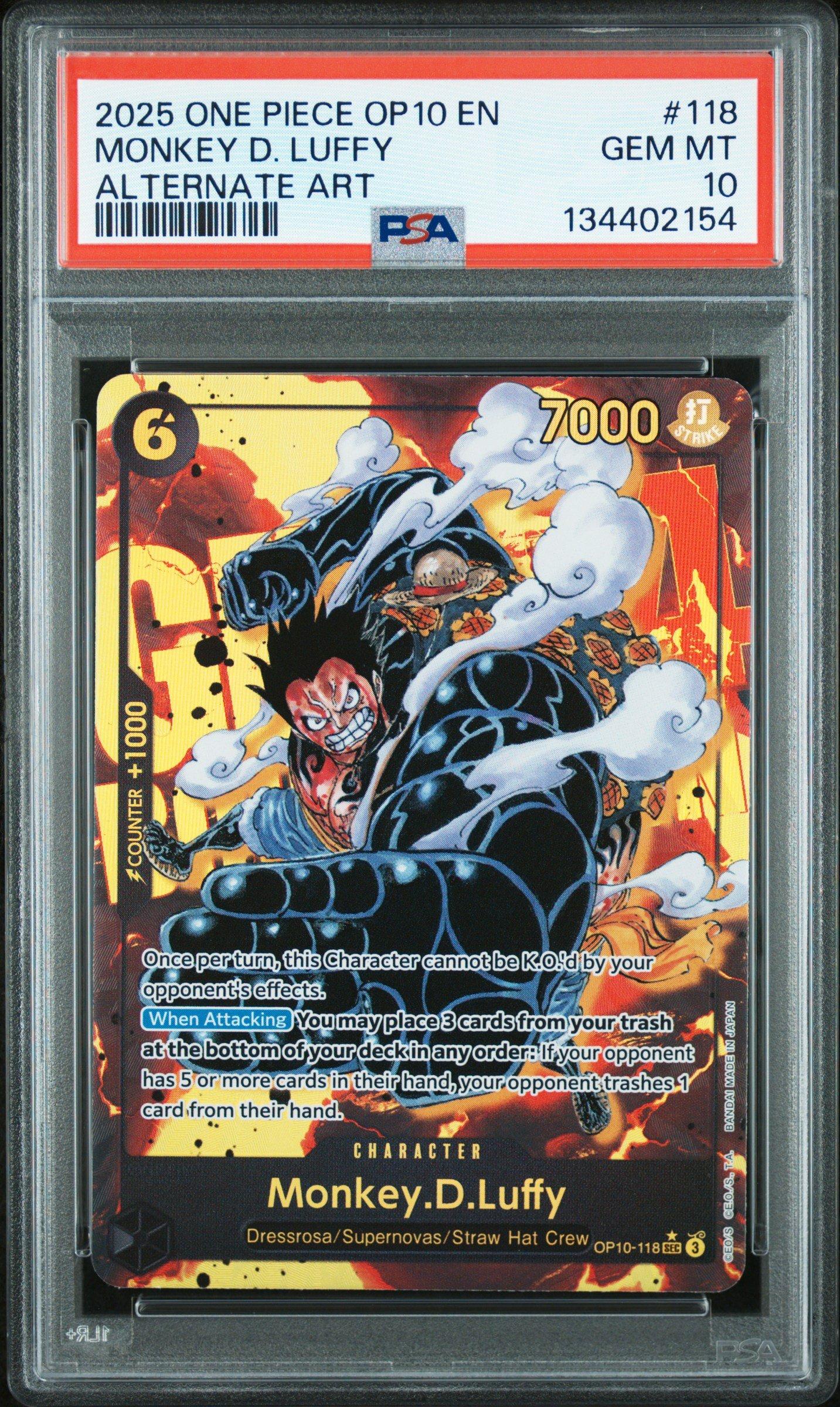2025 One Piece Op10-royal Blood 118 Monkey D. Luffy Alternate Art