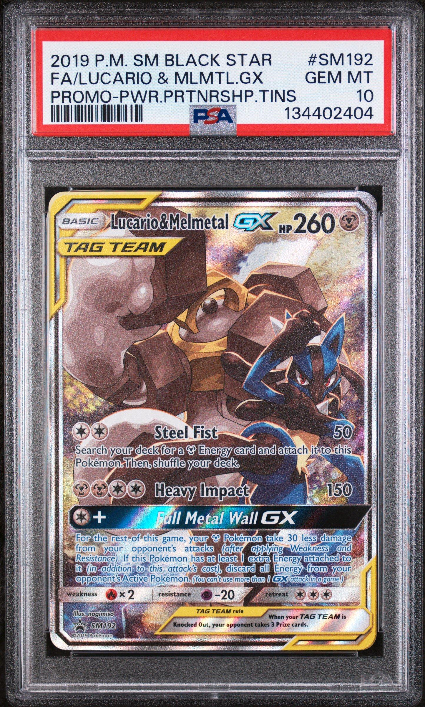 2019 Pokemon Sm Black Star Promo Sm192 Full Art/lucario & Melmetal