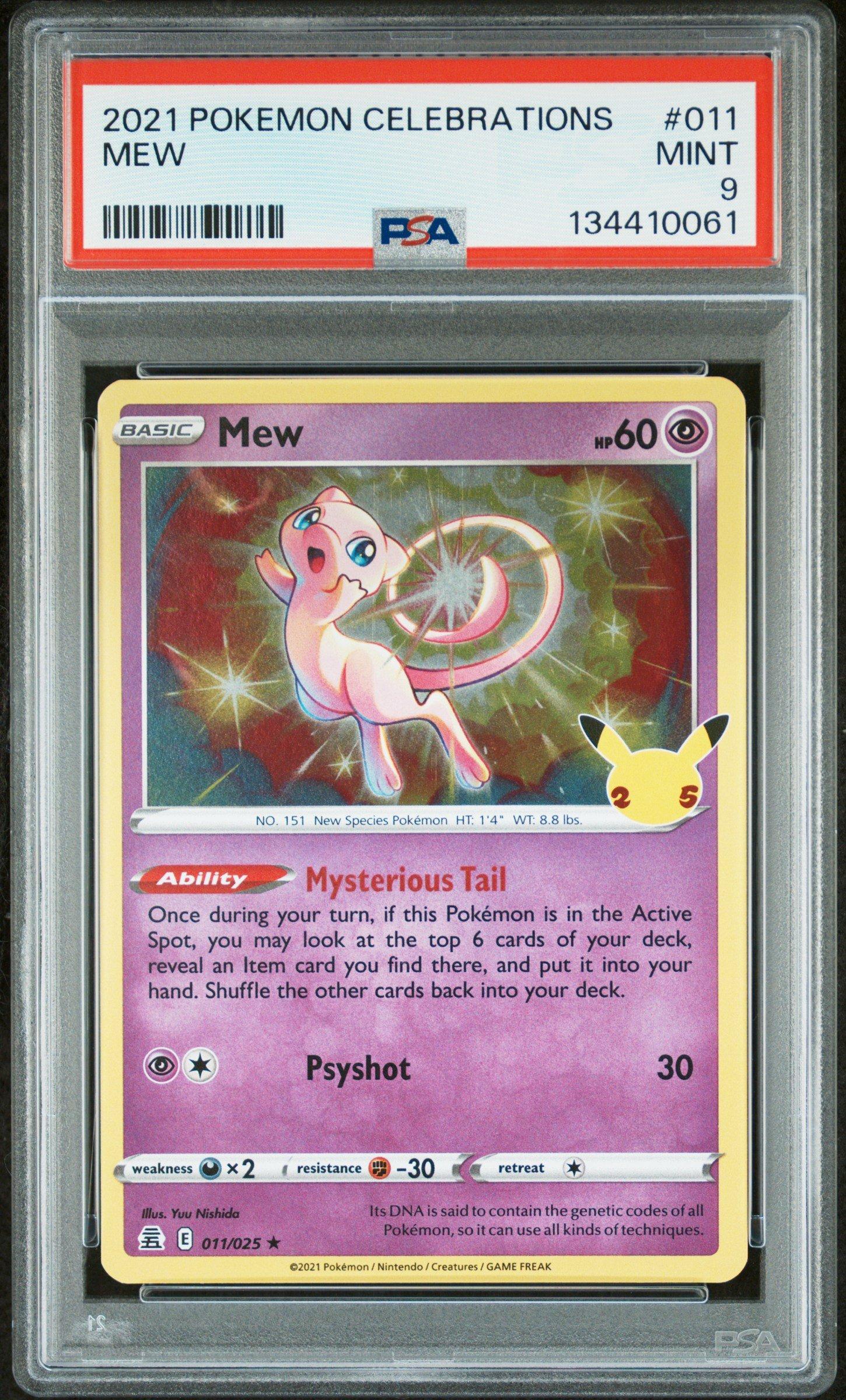 2021 Pokemon Celebrations 011 Mew PSA 9 Graded Card | GameStop