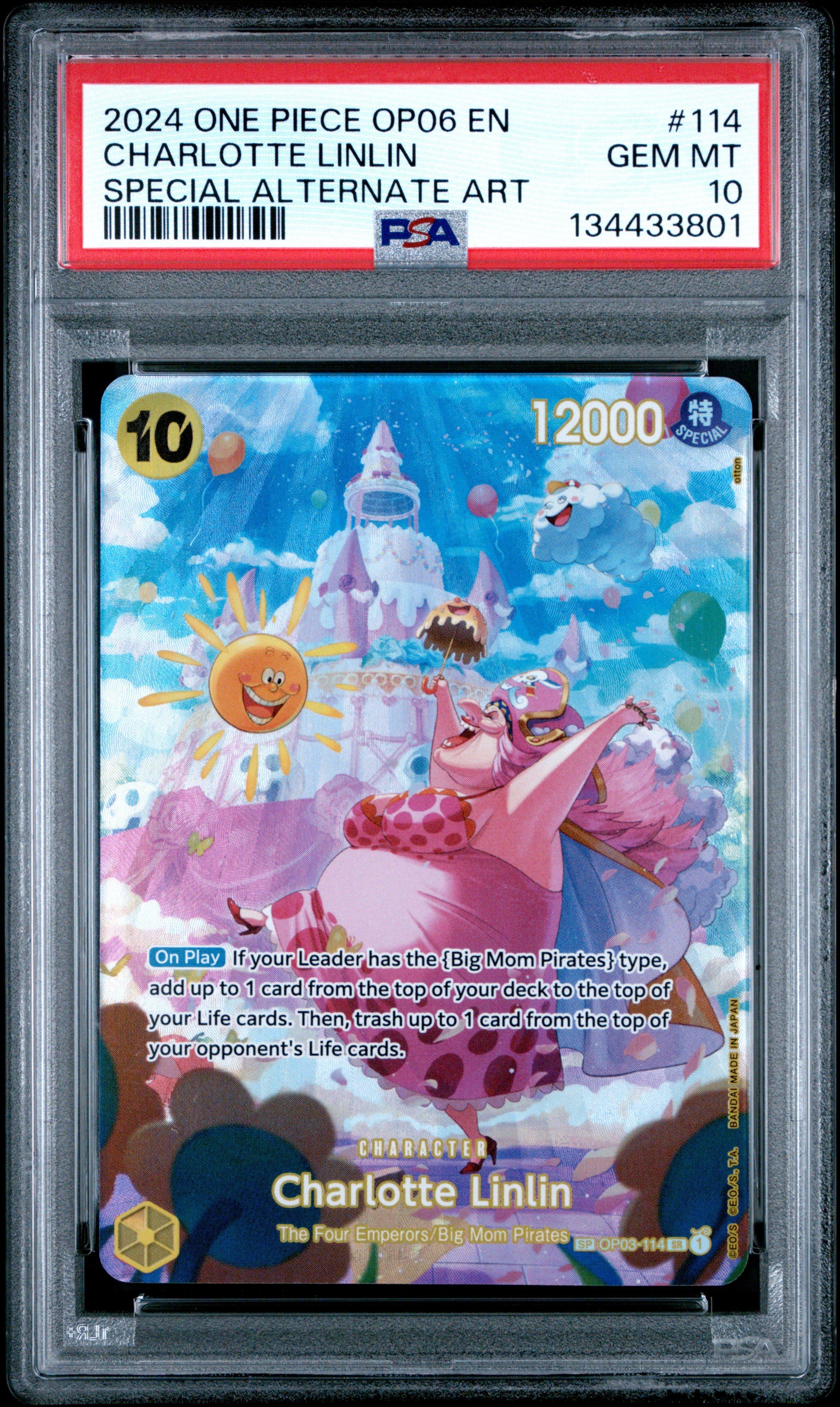 2024 One Piece Op06-wings Of The Captain 114 Charlotte Linlin Special Alternate Art PSA 10
