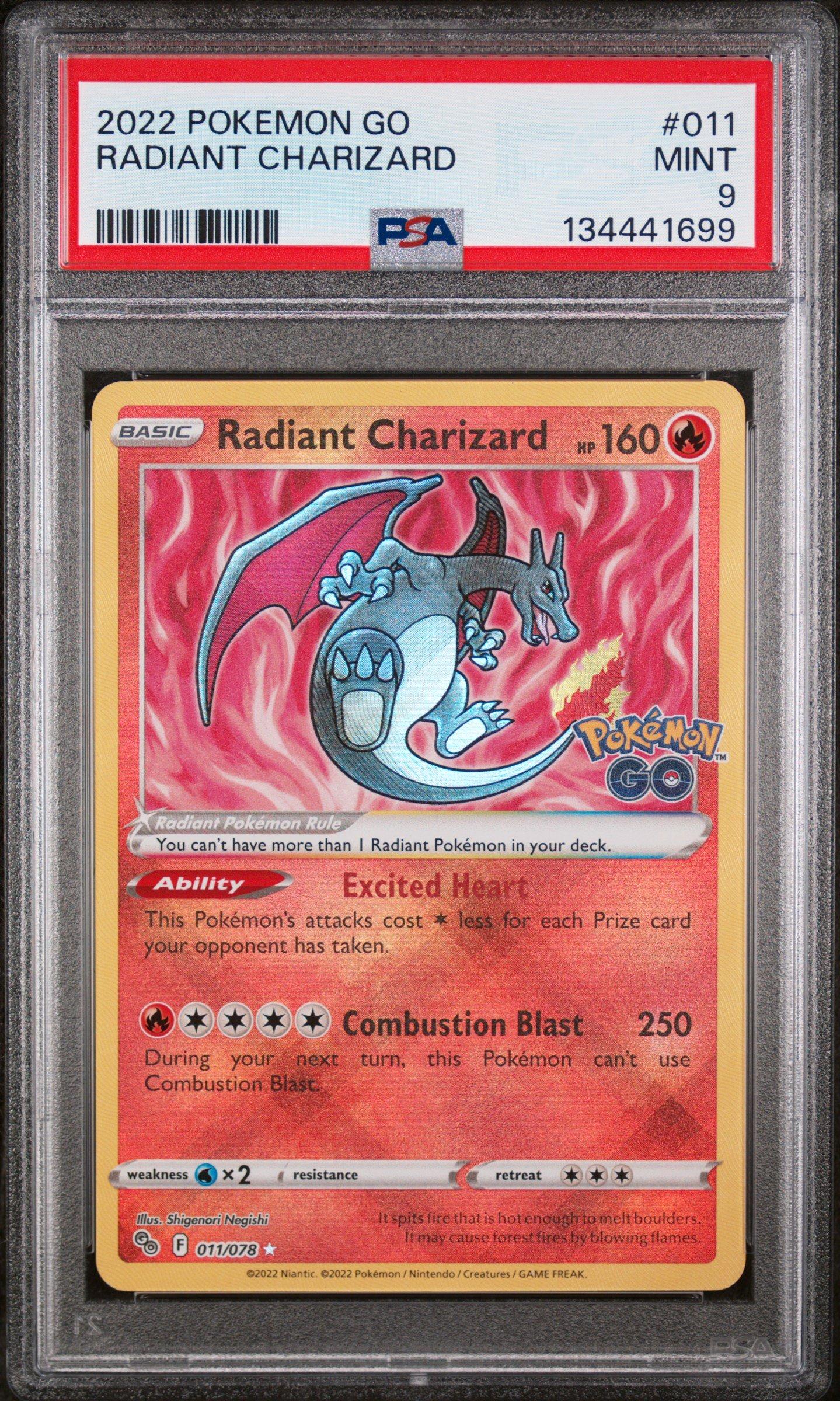 2022 Pokemon Go 011 Radiant Charizard PSA 9 | GameStop